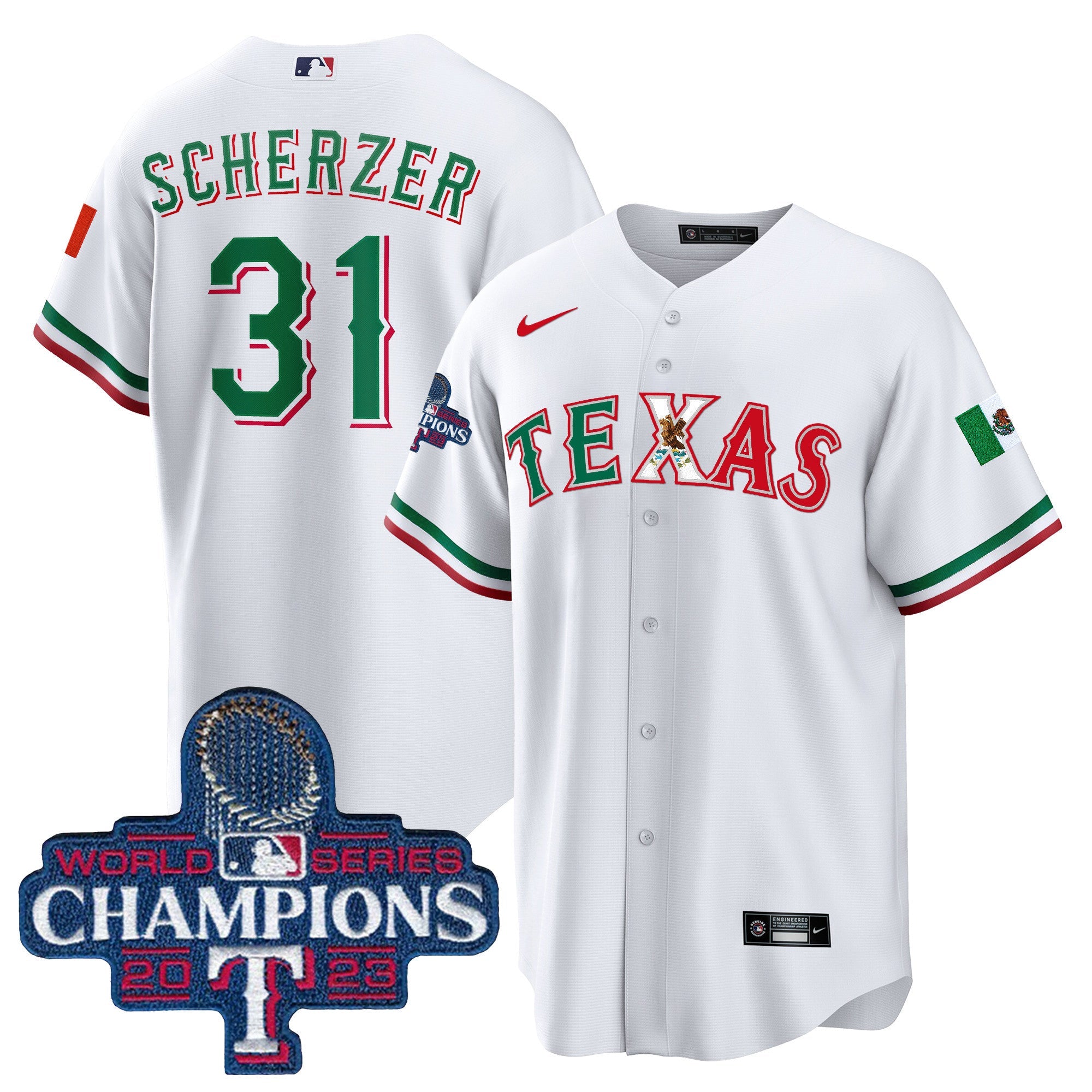 Men’s Texas Mexico 2023 World Series Champions Baseball Jersey