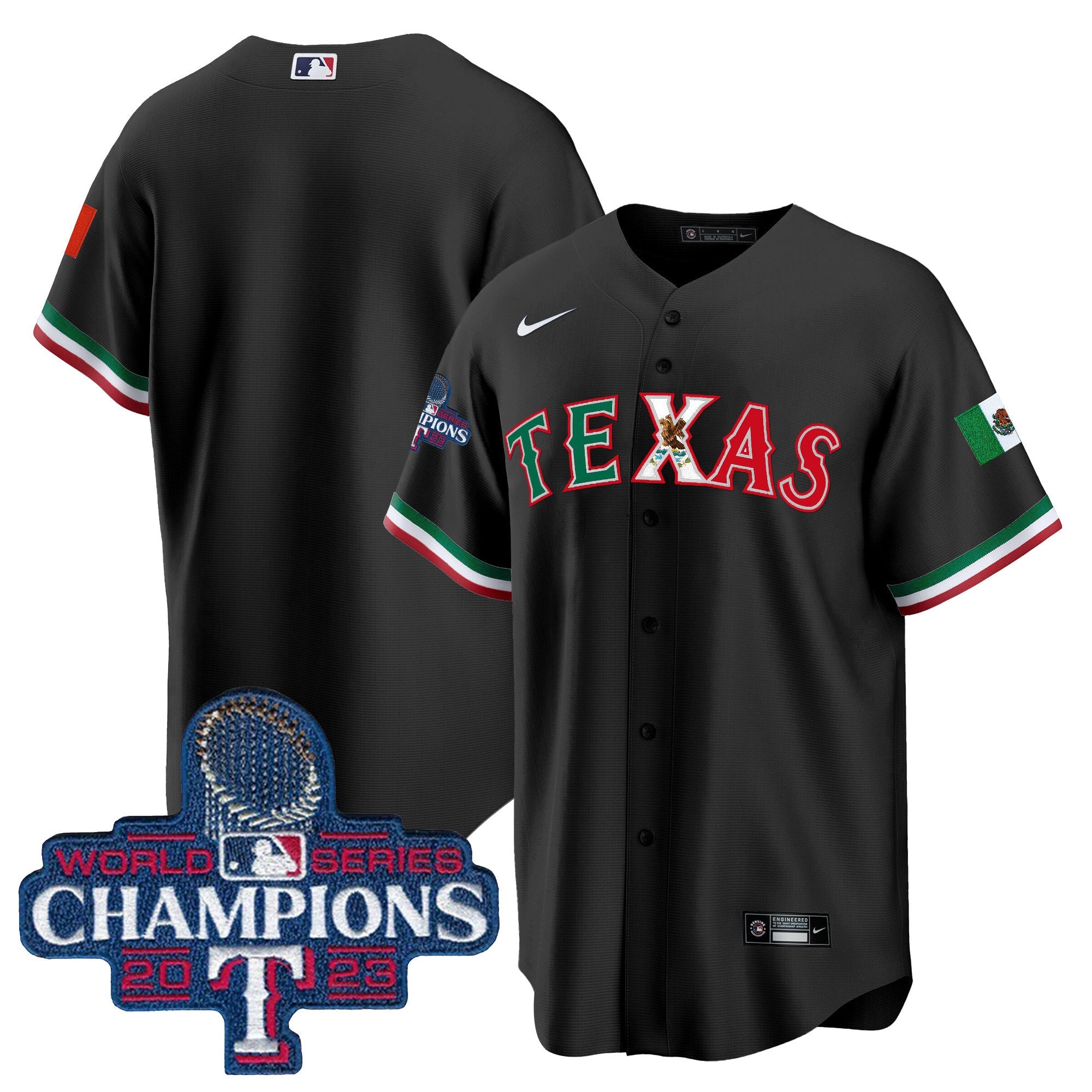 Men’s Texas Mexico 2023 World Series Champions Baseball Jersey V2