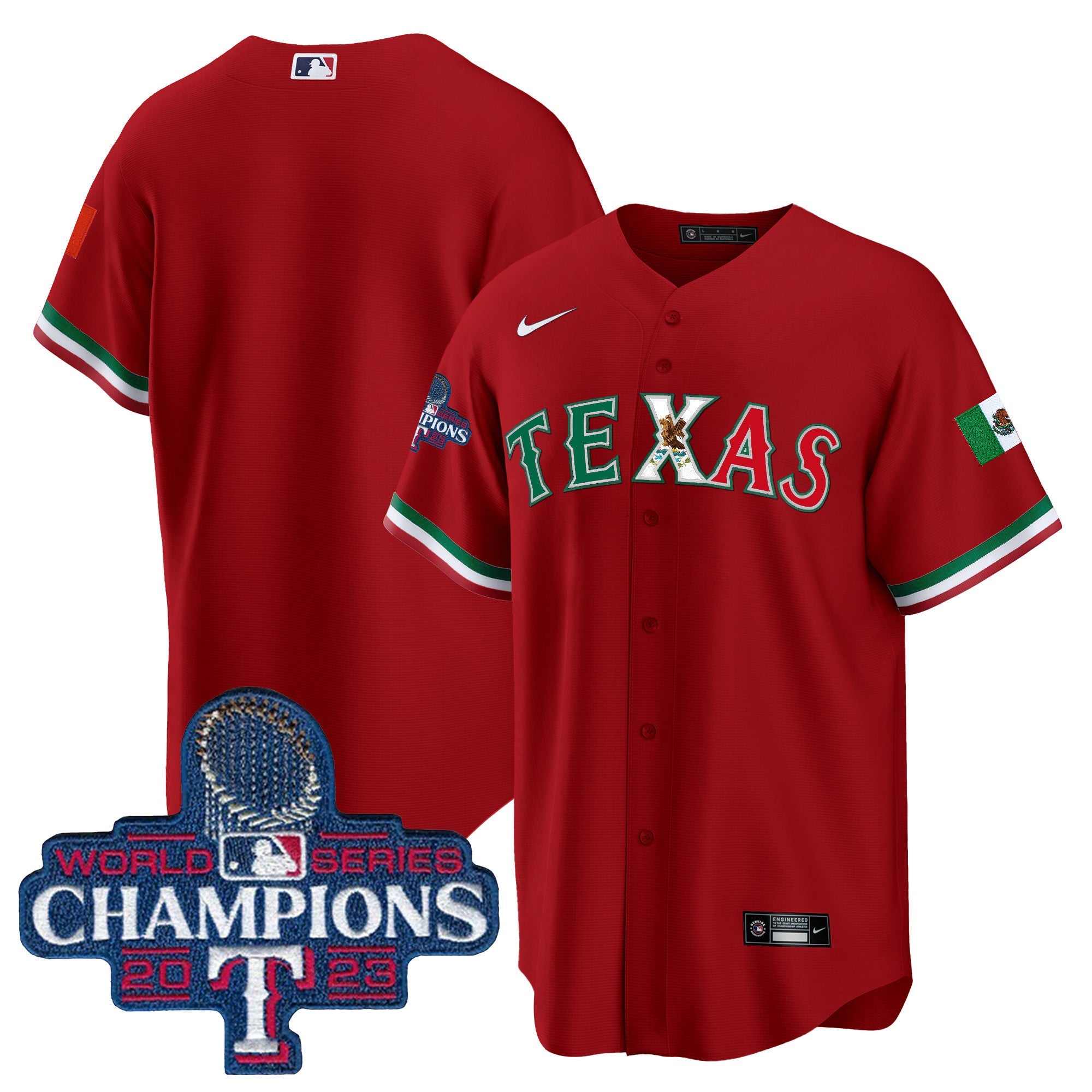 Men’s Texas Mexico 2023 World Series Champions Baseball Jersey V2