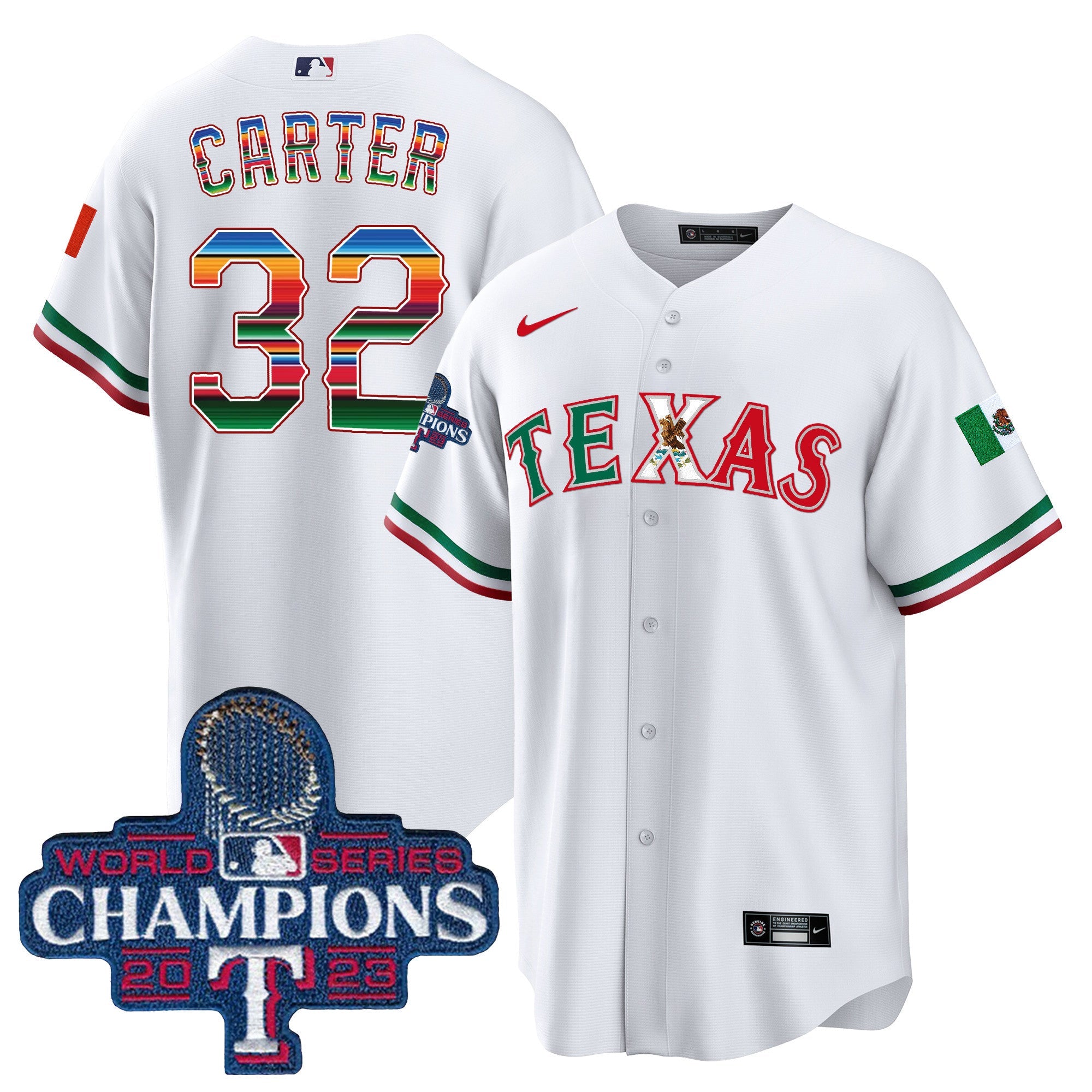 Men’s Texas Mexico 2023 World Series Champions Baseball Jersey V2
