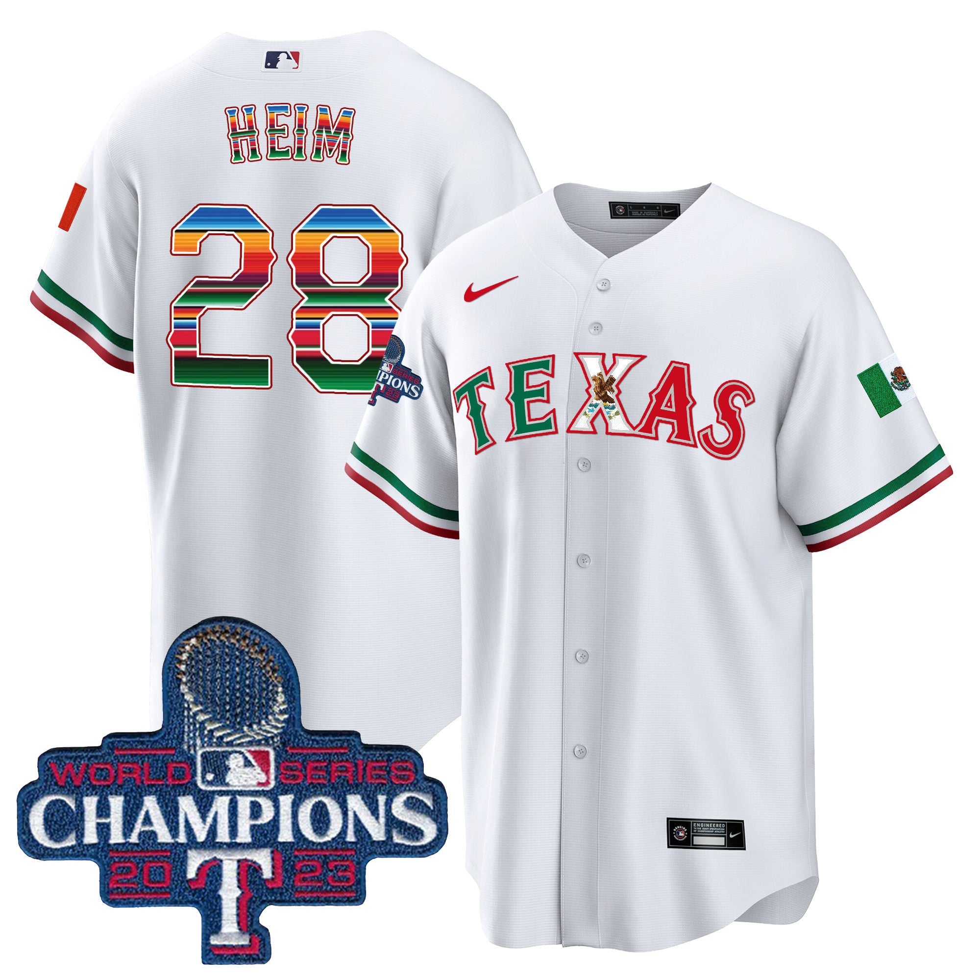 Men’s Texas Mexico 2023 World Series Champions Baseball Jersey V2