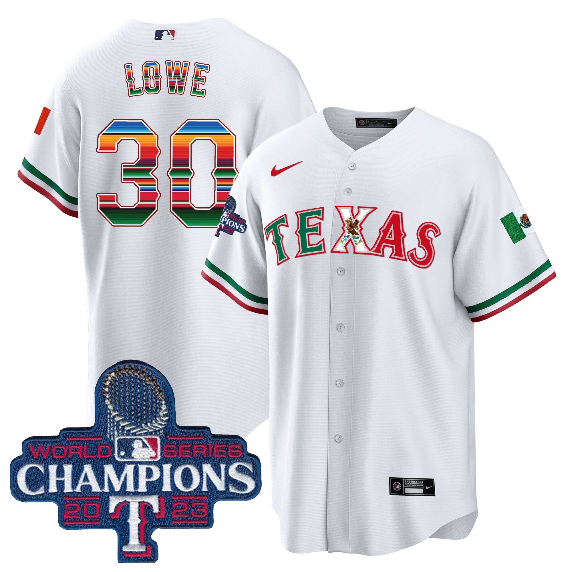 Men’s Texas Mexico 2023 World Series Champions Baseball Jersey V2