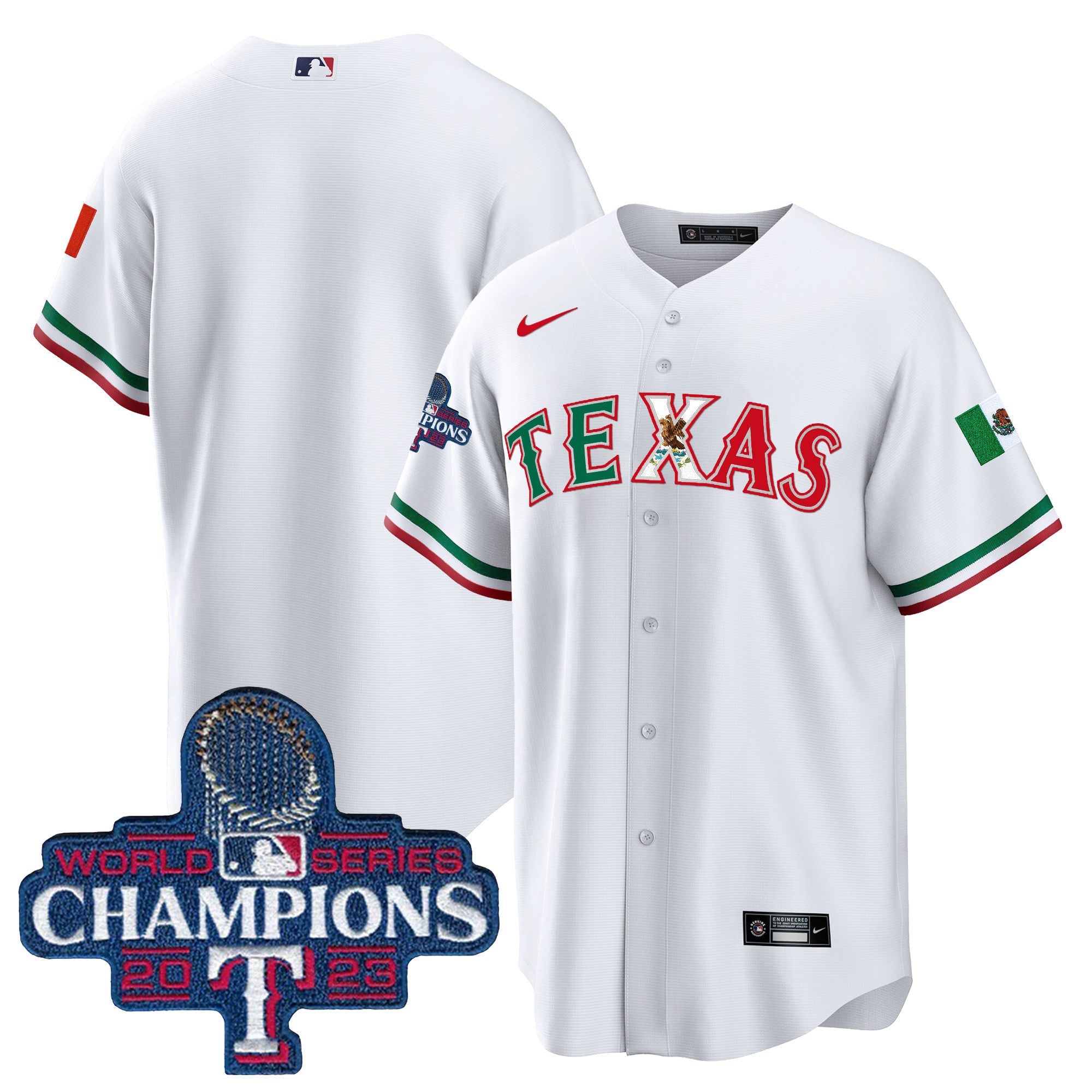 Men’s Texas Mexico 2023 World Series Champions Baseball Jersey V2