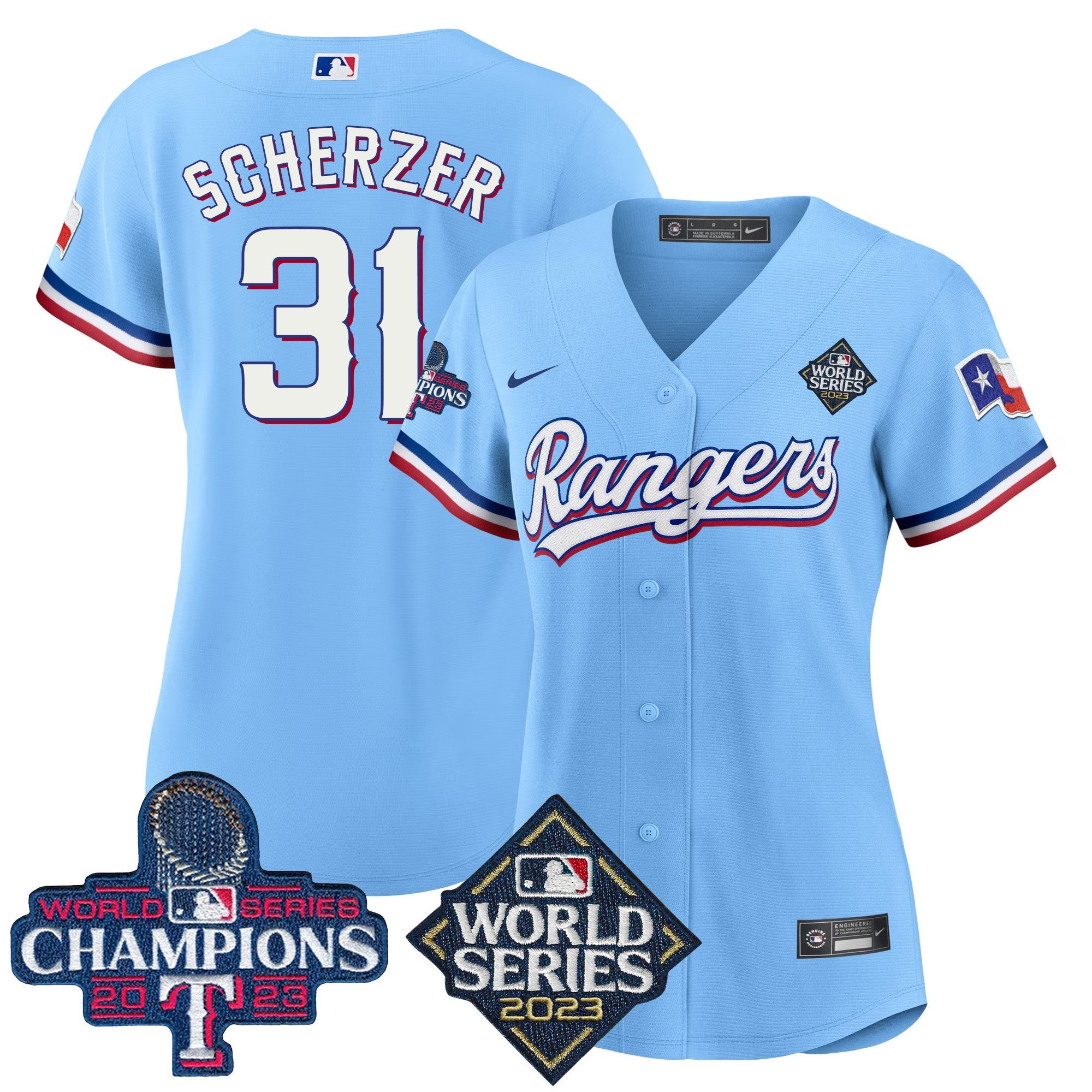 Women’s Texas 2023 World Series Champions Baseball Jersey V4