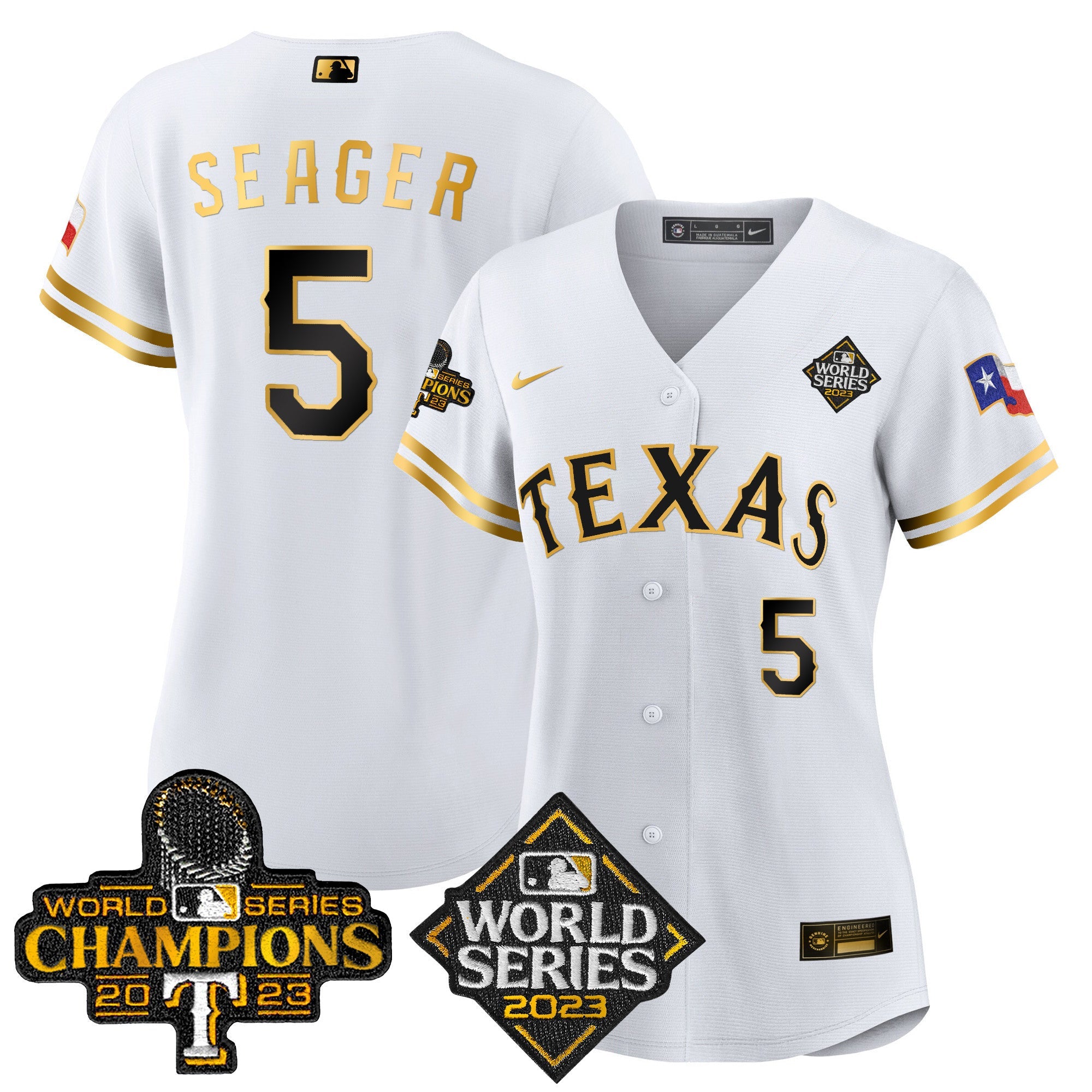 Women’s Texas 2023 World Series Champions Baseball Jersey V4
