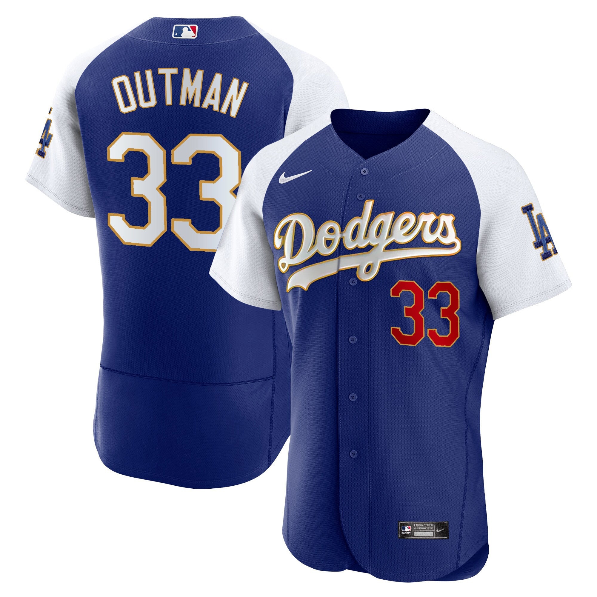 Men’s Los Angeles Gold Trim Flex Base Jersey