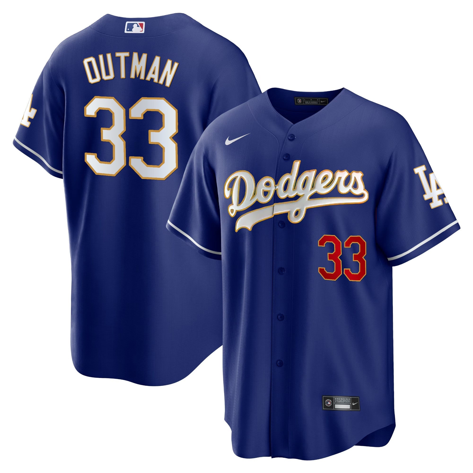 Men’s Los Angeles Gold Trim Cool Base Jersey