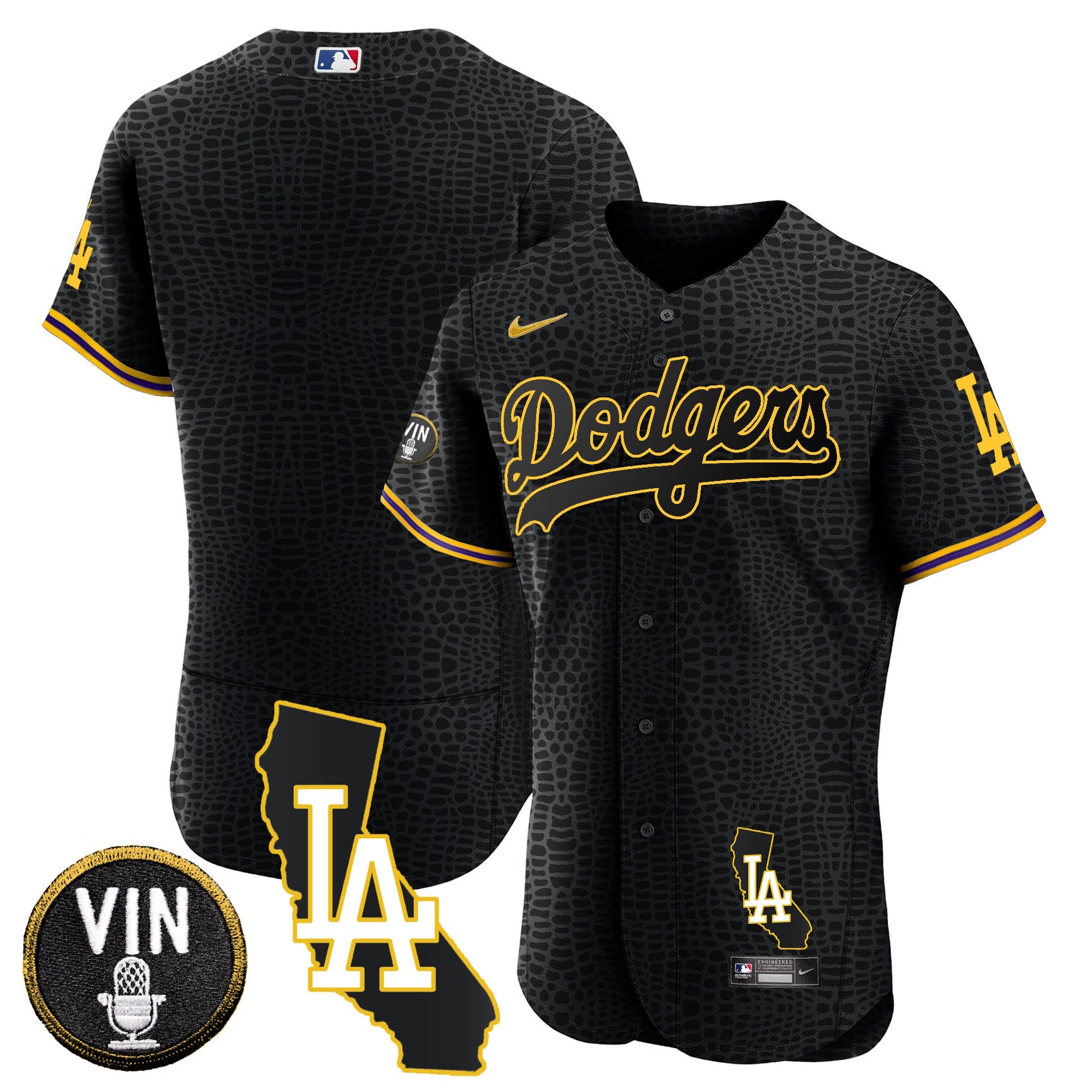 Men’s California Patch Gold Trim Flex Base Jersey
