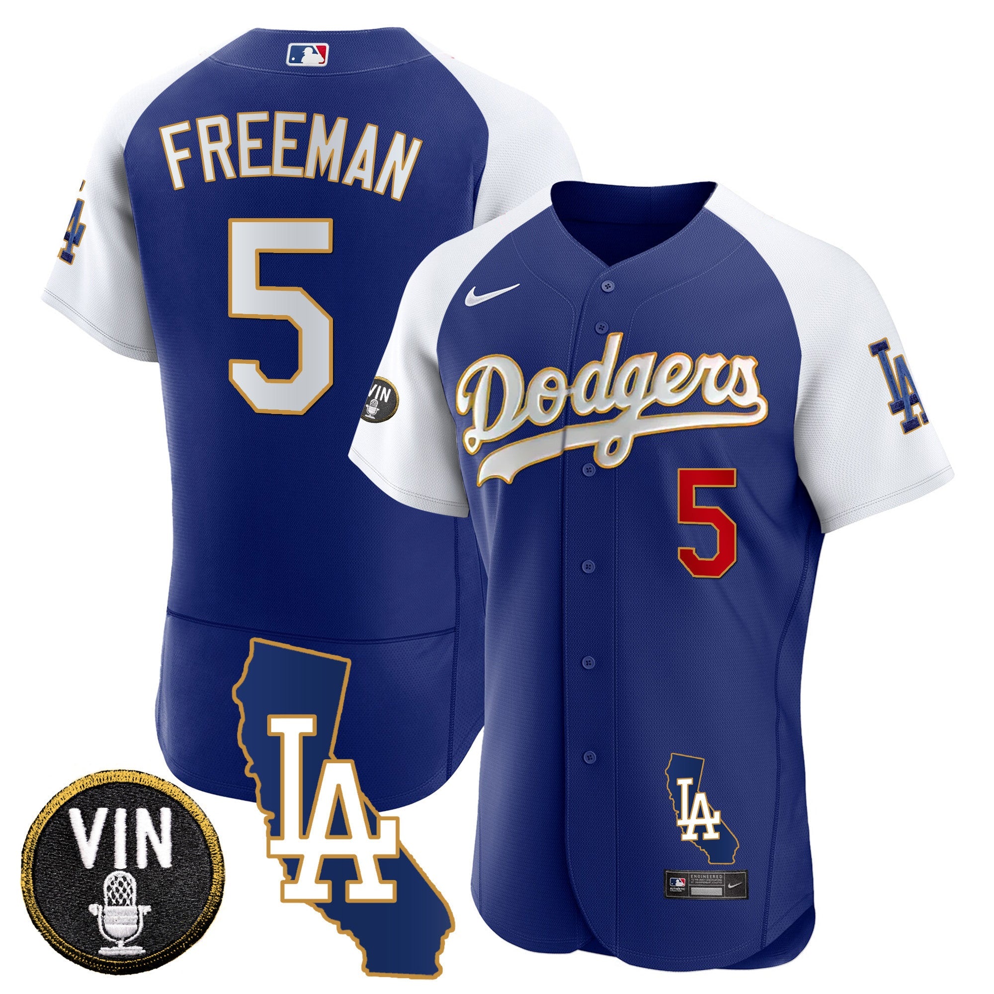 Men’s California Patch Gold Trim Flex Base Jersey