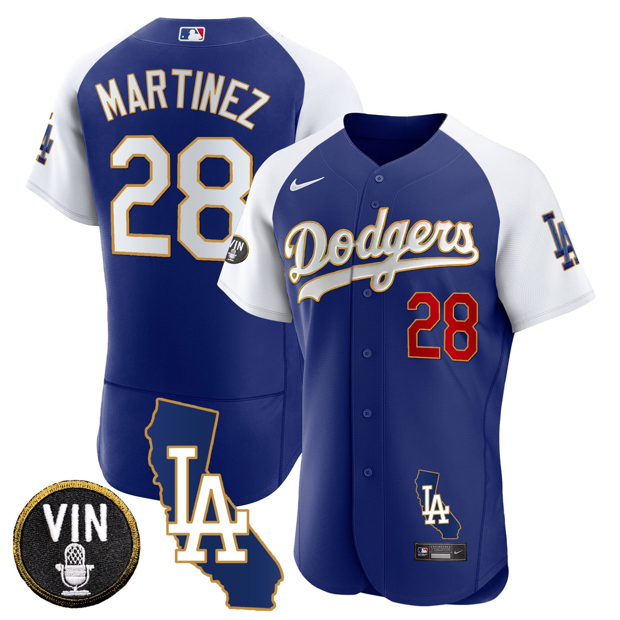 Men’s California Patch Gold Trim Flex Base Jersey
