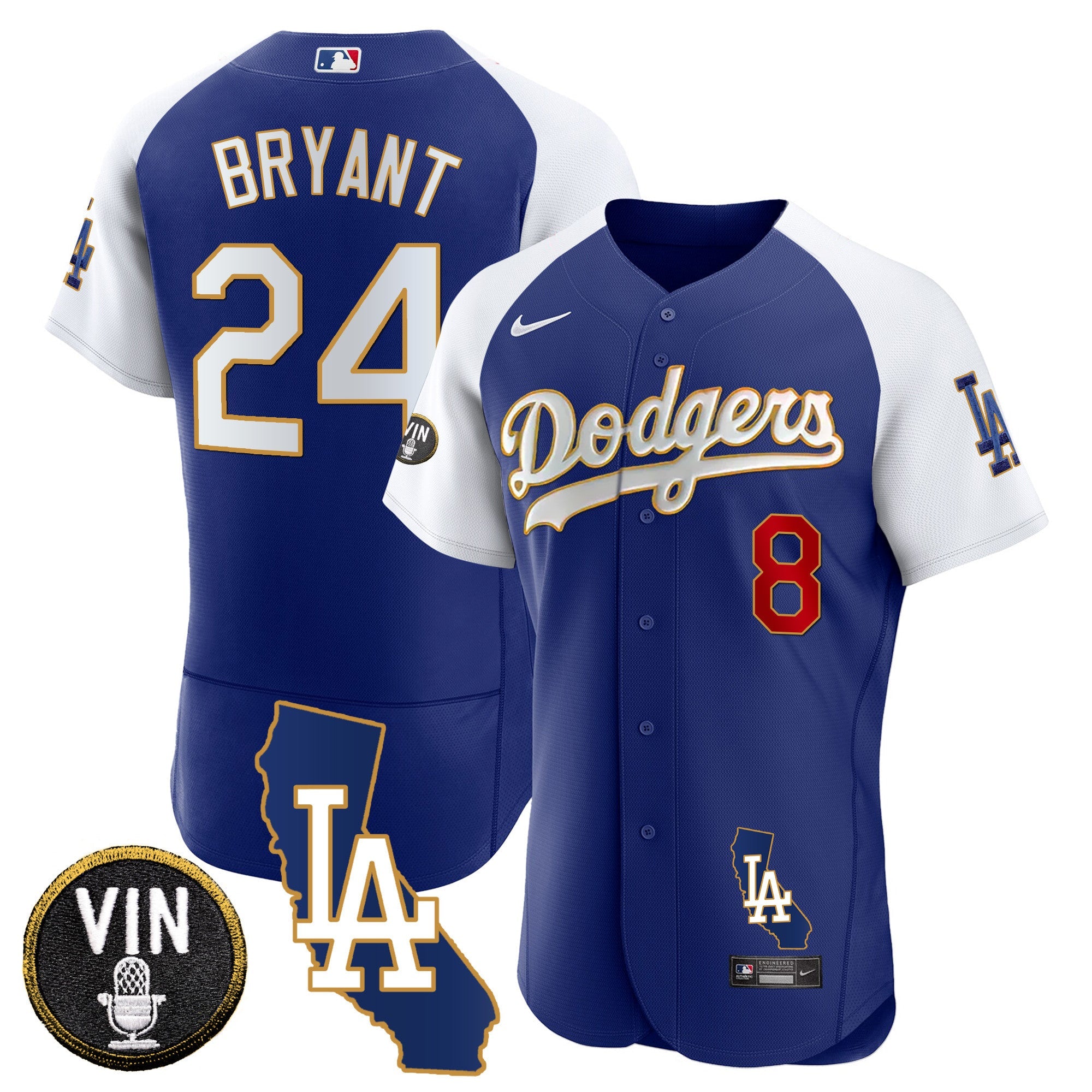 Men’s California Patch Gold Trim Flex Base Jersey