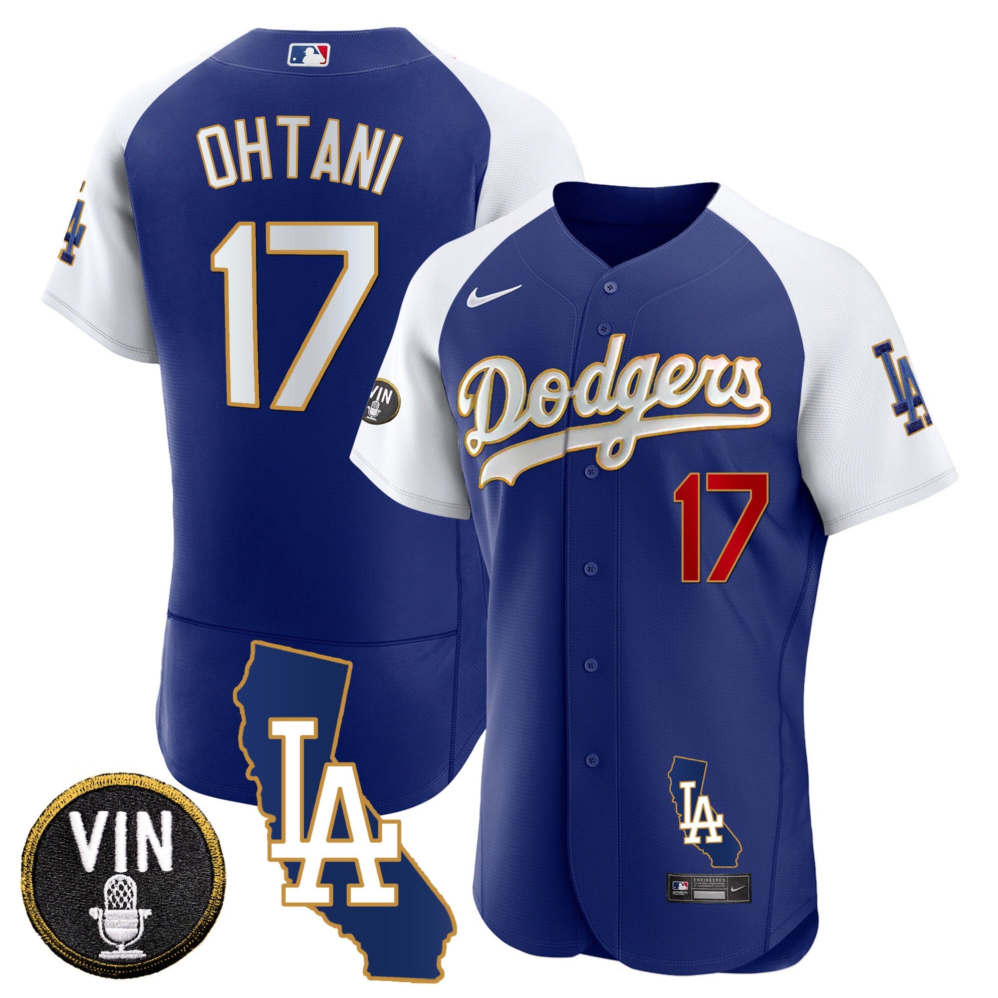 Men’s California Patch Gold Trim Flex Base Jersey