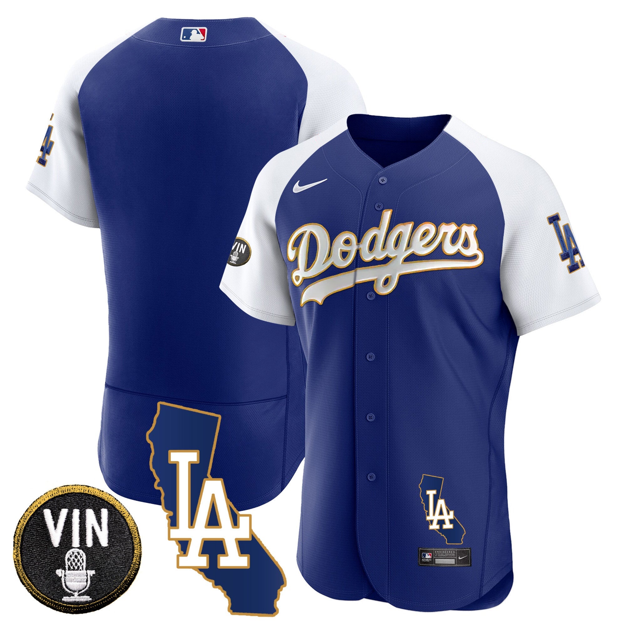 Men’s California Patch Gold Trim Flex Base Jersey