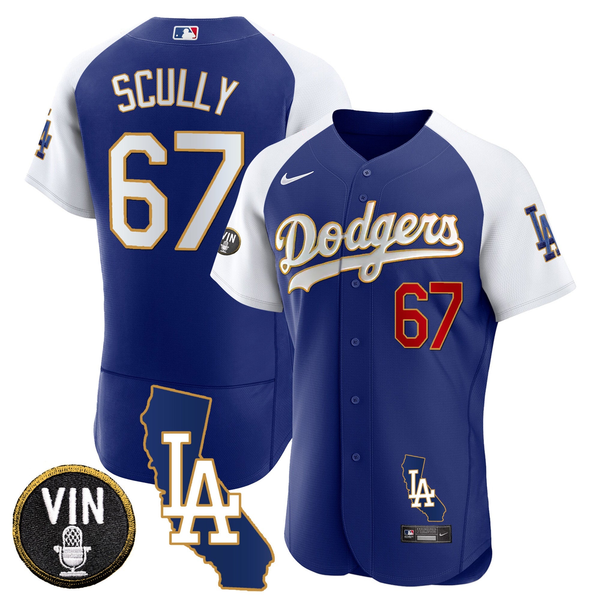Men’s California Patch Gold Trim Flex Base Jersey