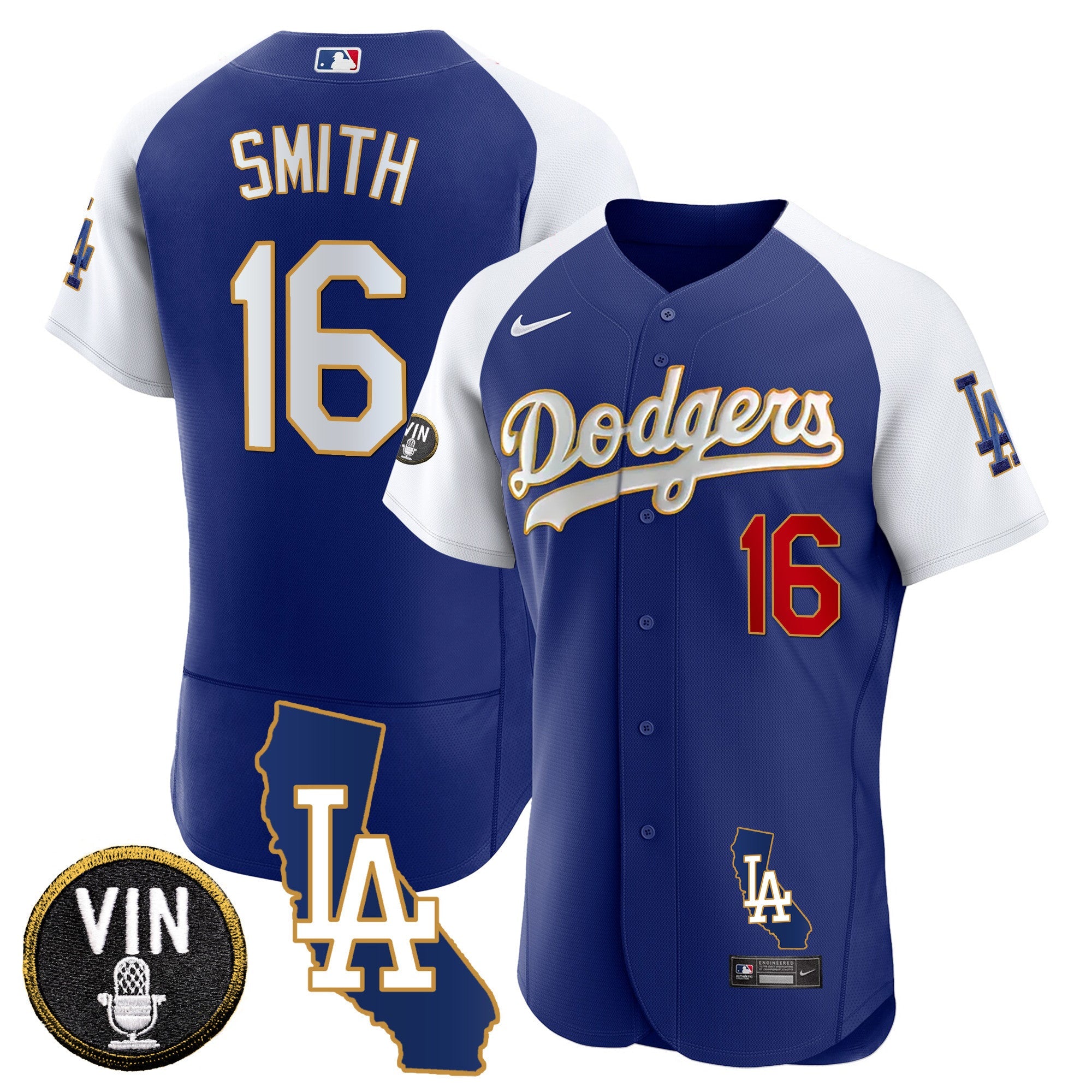 Men’s California Patch Gold Trim Flex Base Jersey
