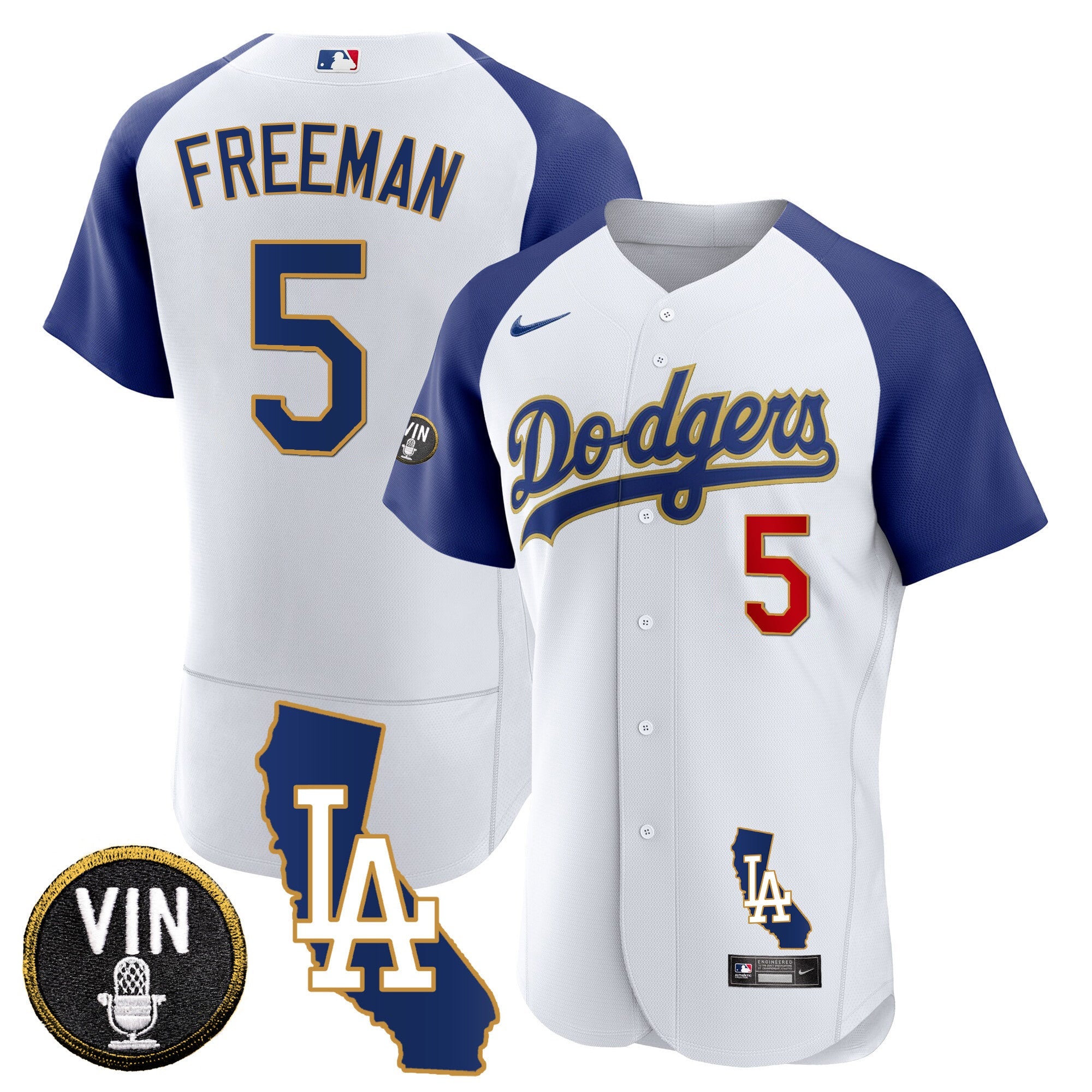 Men’s California Patch Gold Trim Flex Base Jersey
