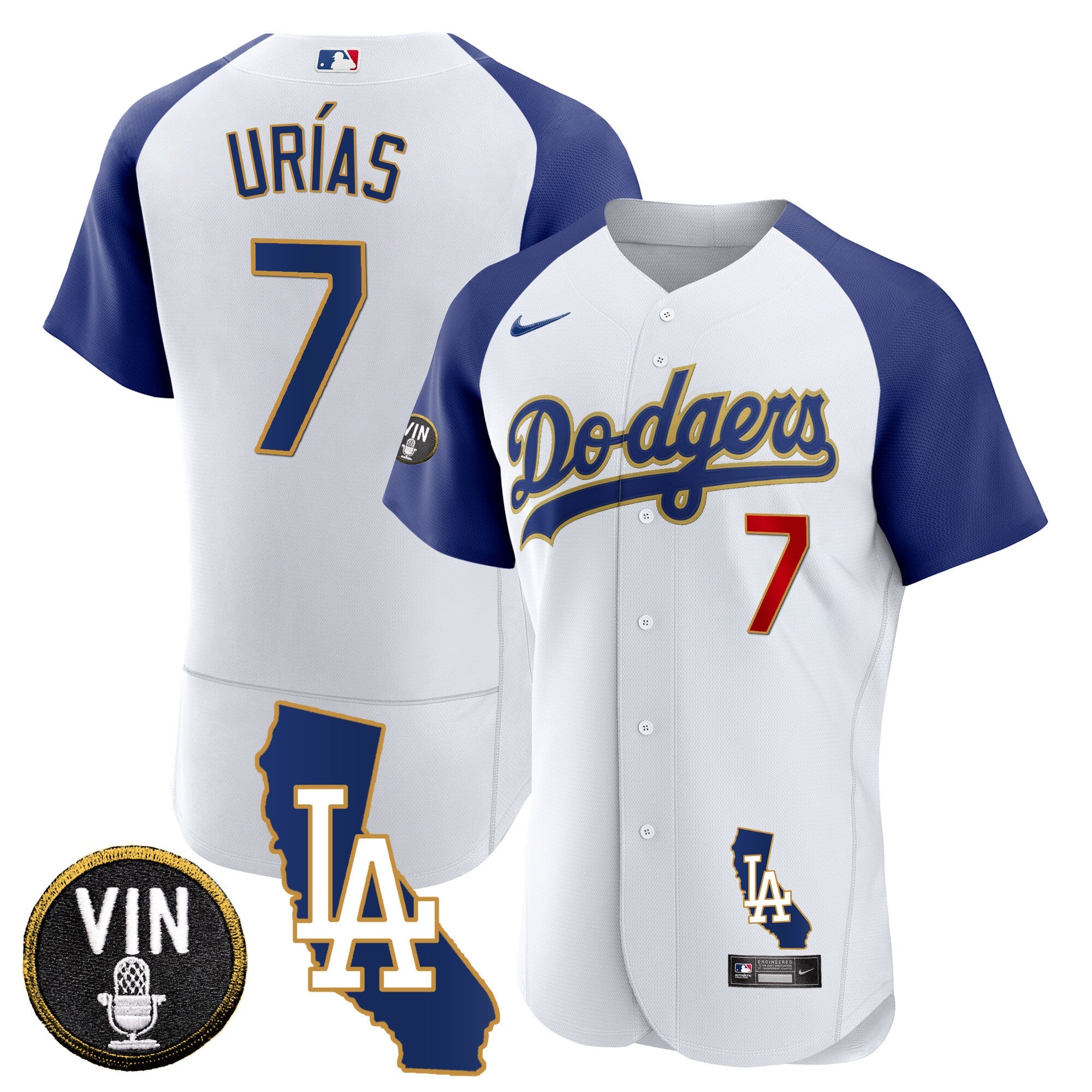 Men’s California Patch Gold Trim Flex Base Jersey
