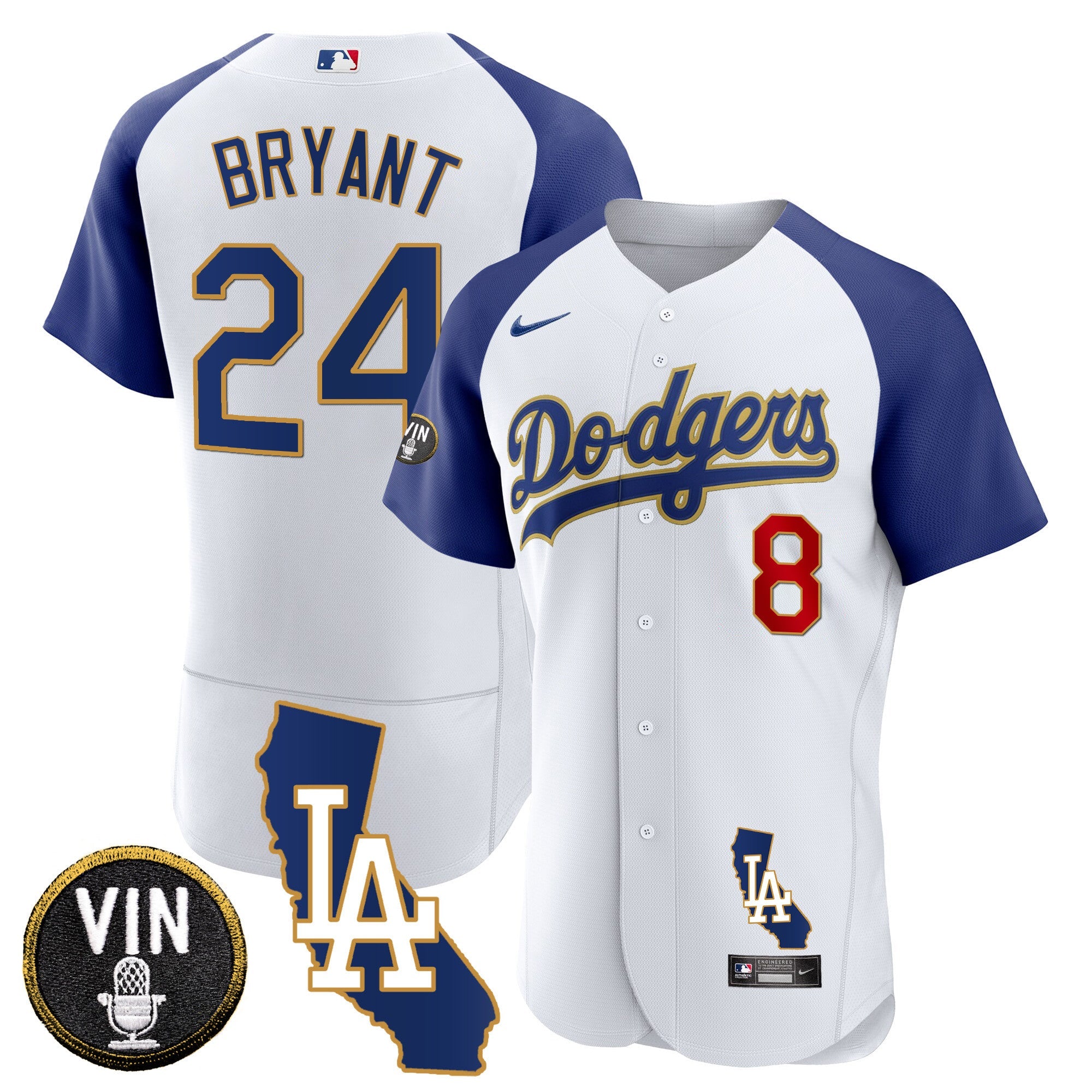 Men’s California Patch Gold Trim Flex Base Jersey