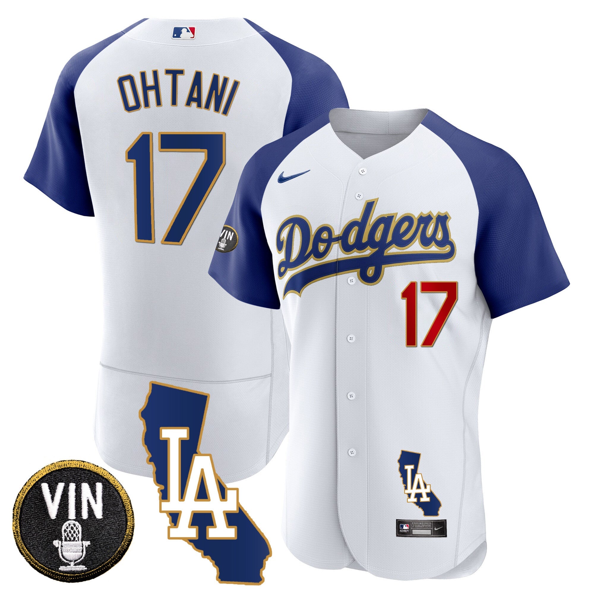 Men’s California Patch Gold Trim Flex Base Jersey