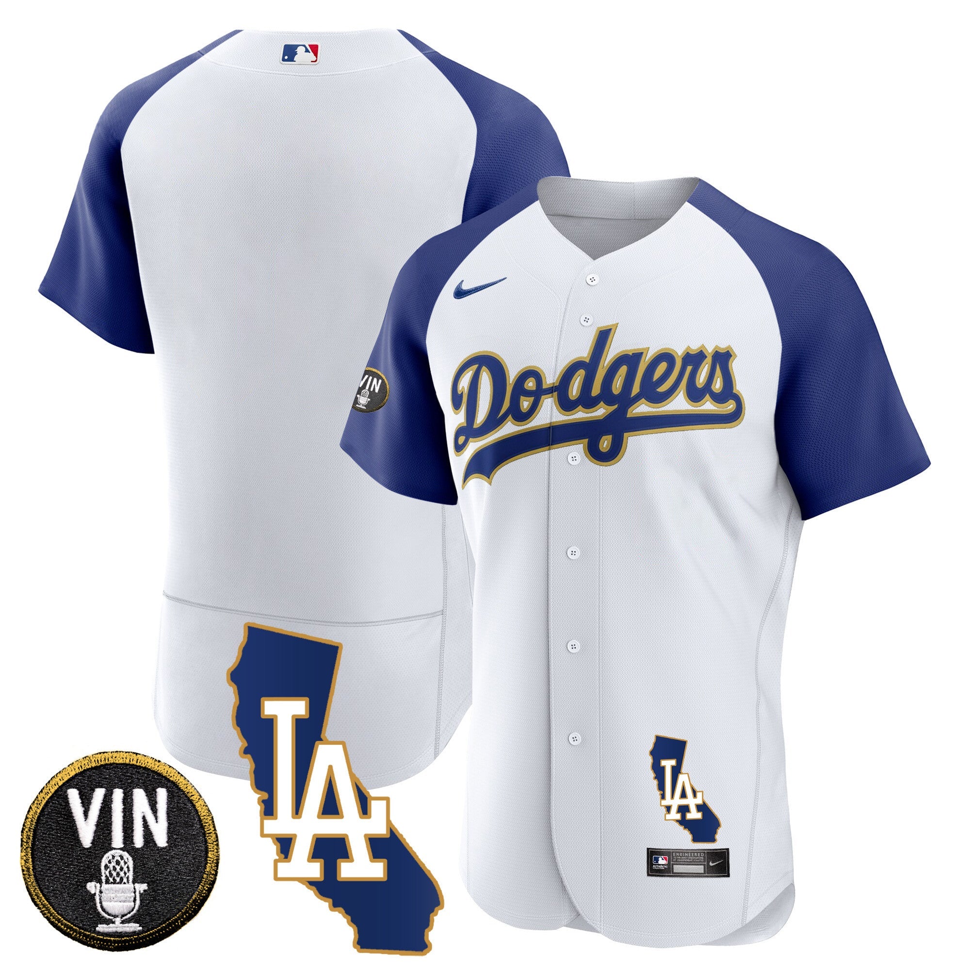 Men’s California Patch Gold Trim Flex Base Jersey