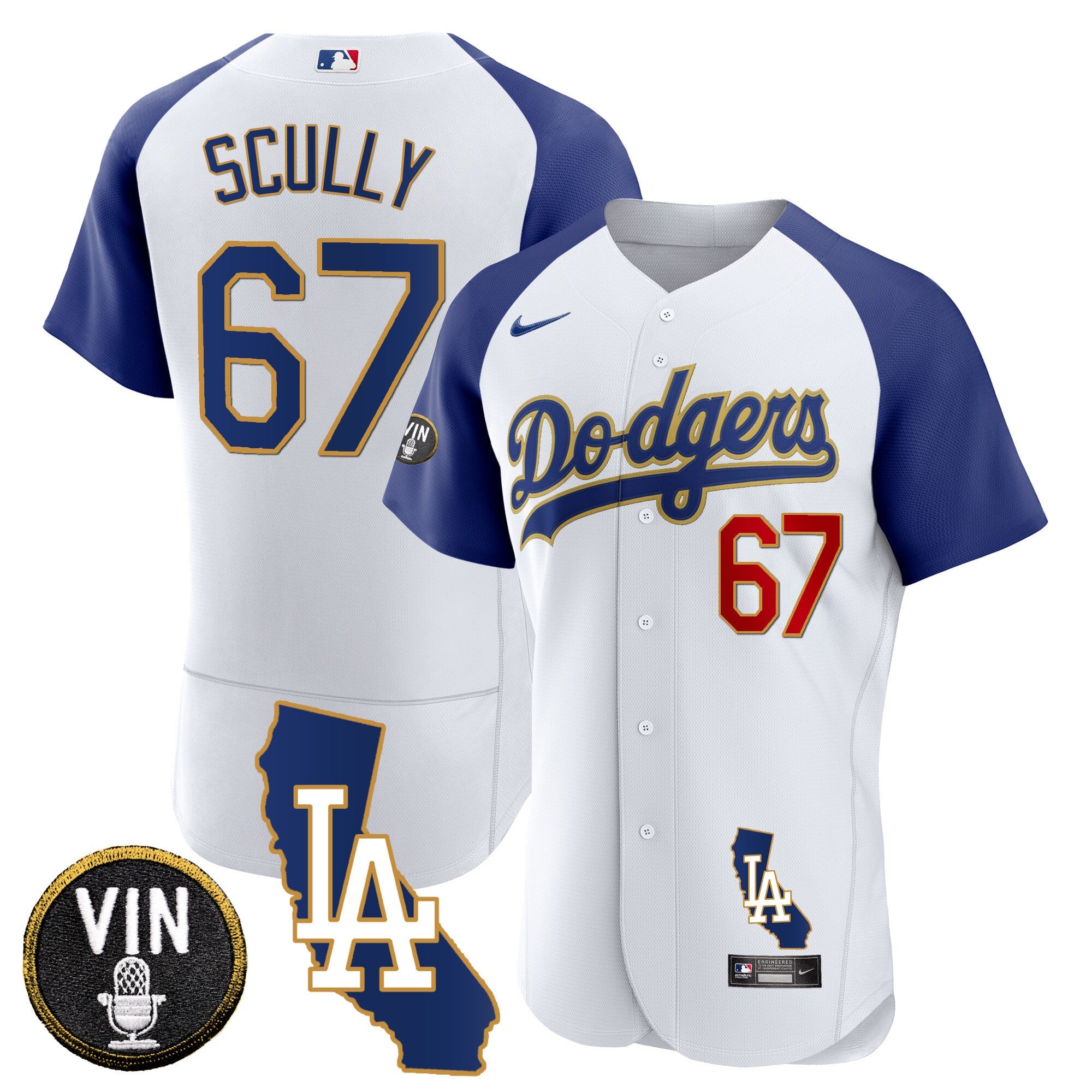 Men’s California Patch Gold Trim Flex Base Jersey