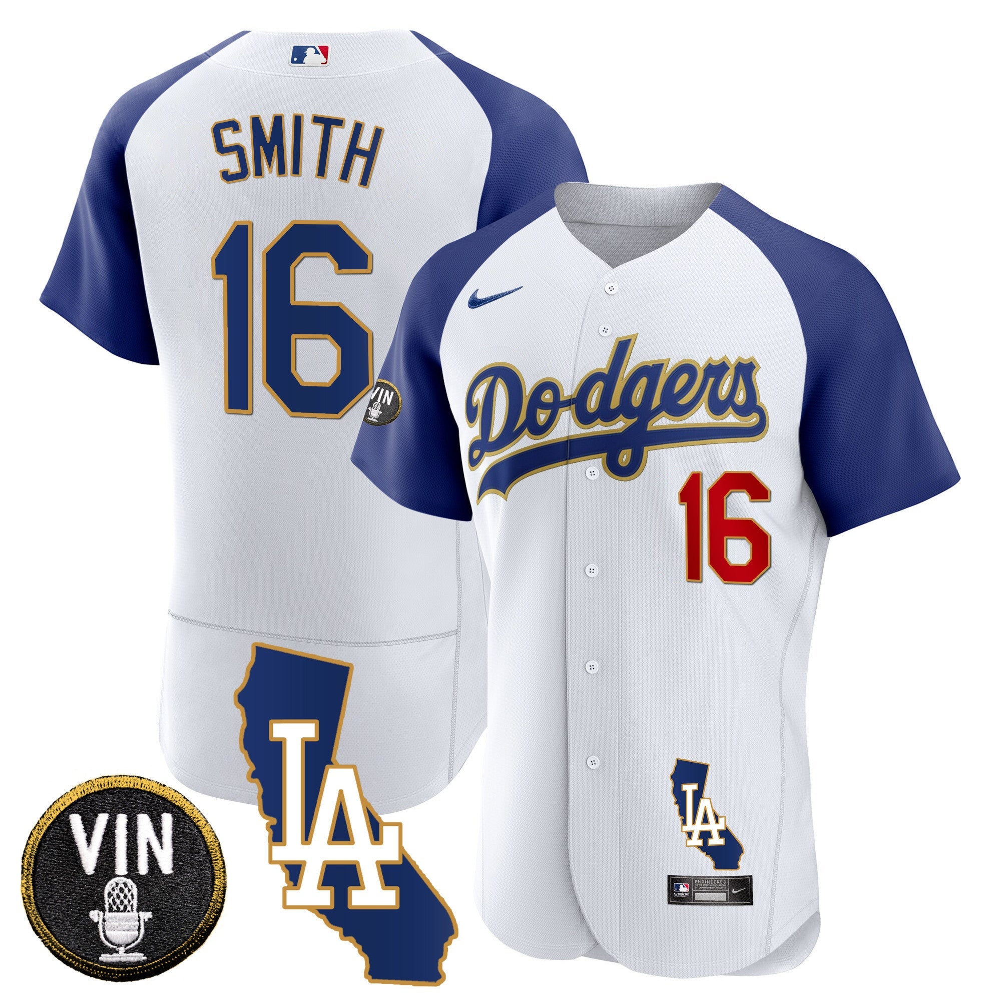 Men’s California Patch Gold Trim Flex Base Jersey