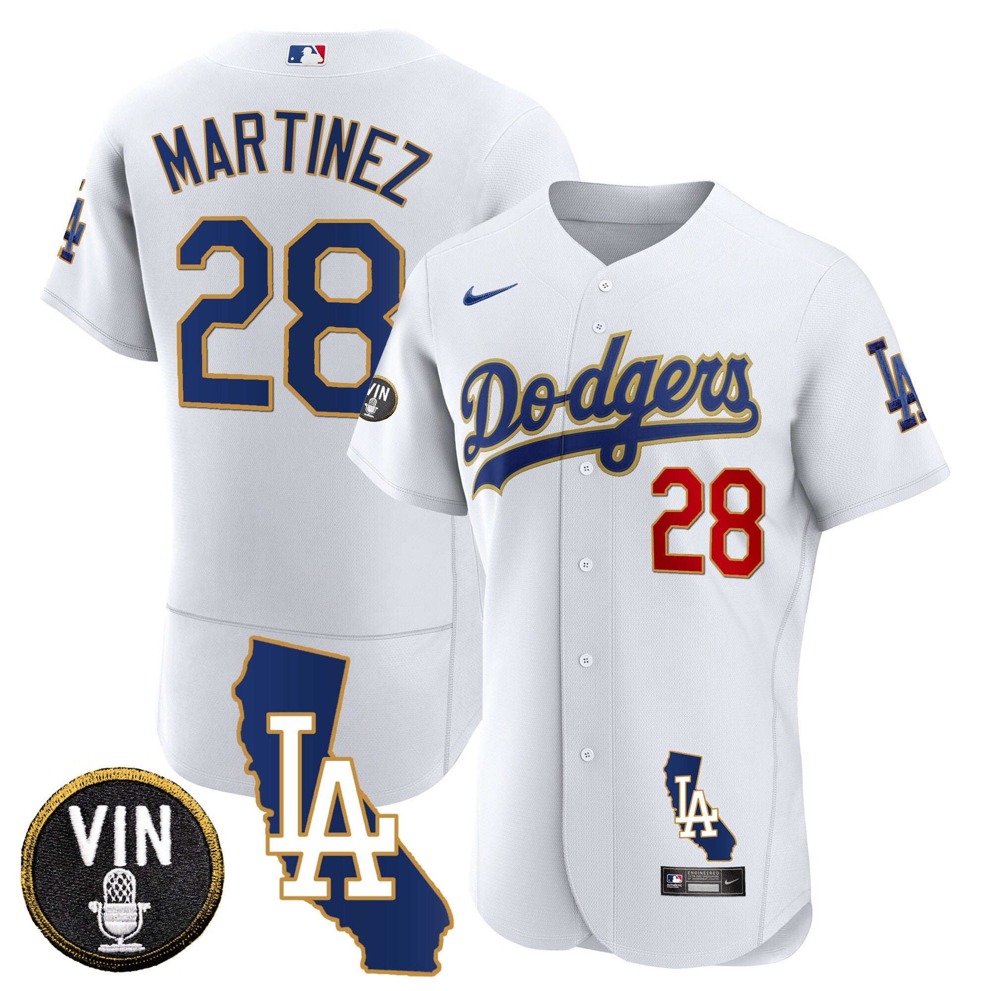 Men’s California Patch Gold Trim Flex Base Jersey