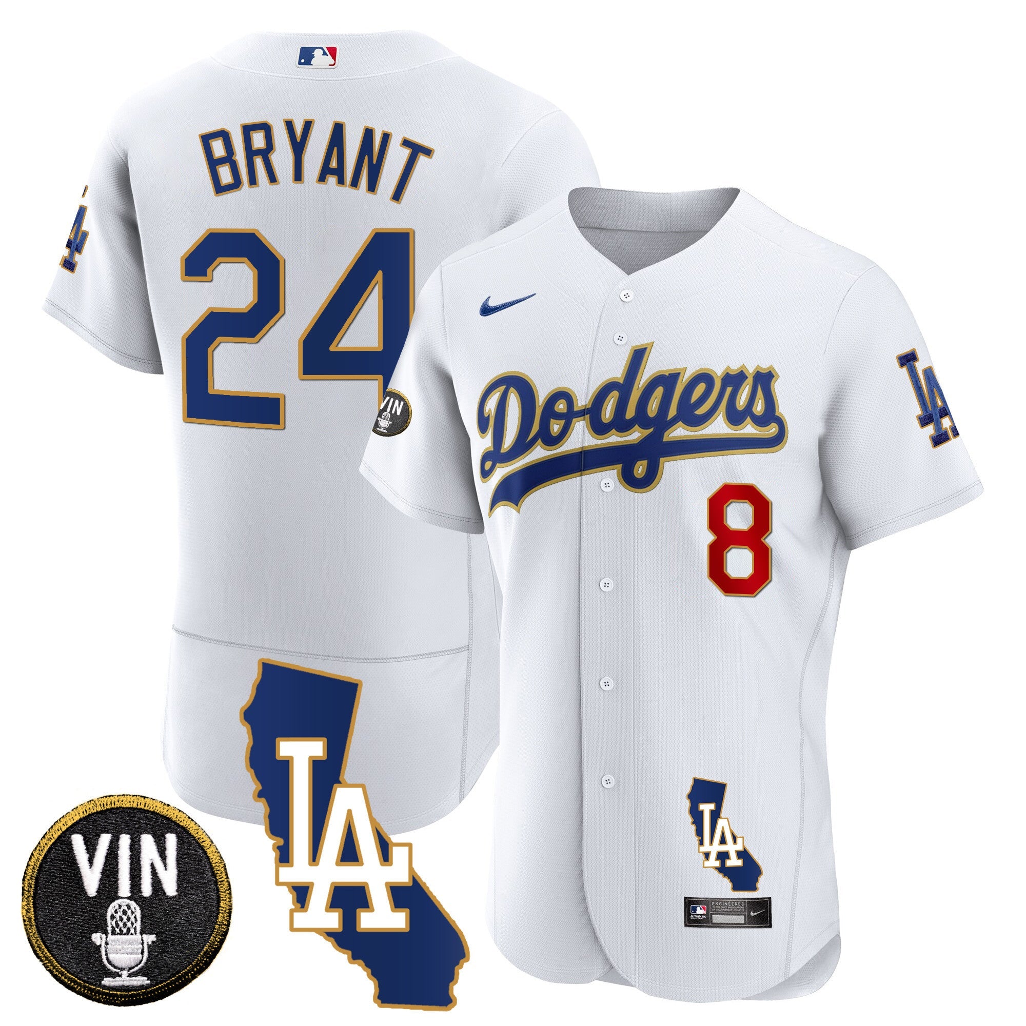 Men’s California Patch Gold Trim Flex Base Jersey