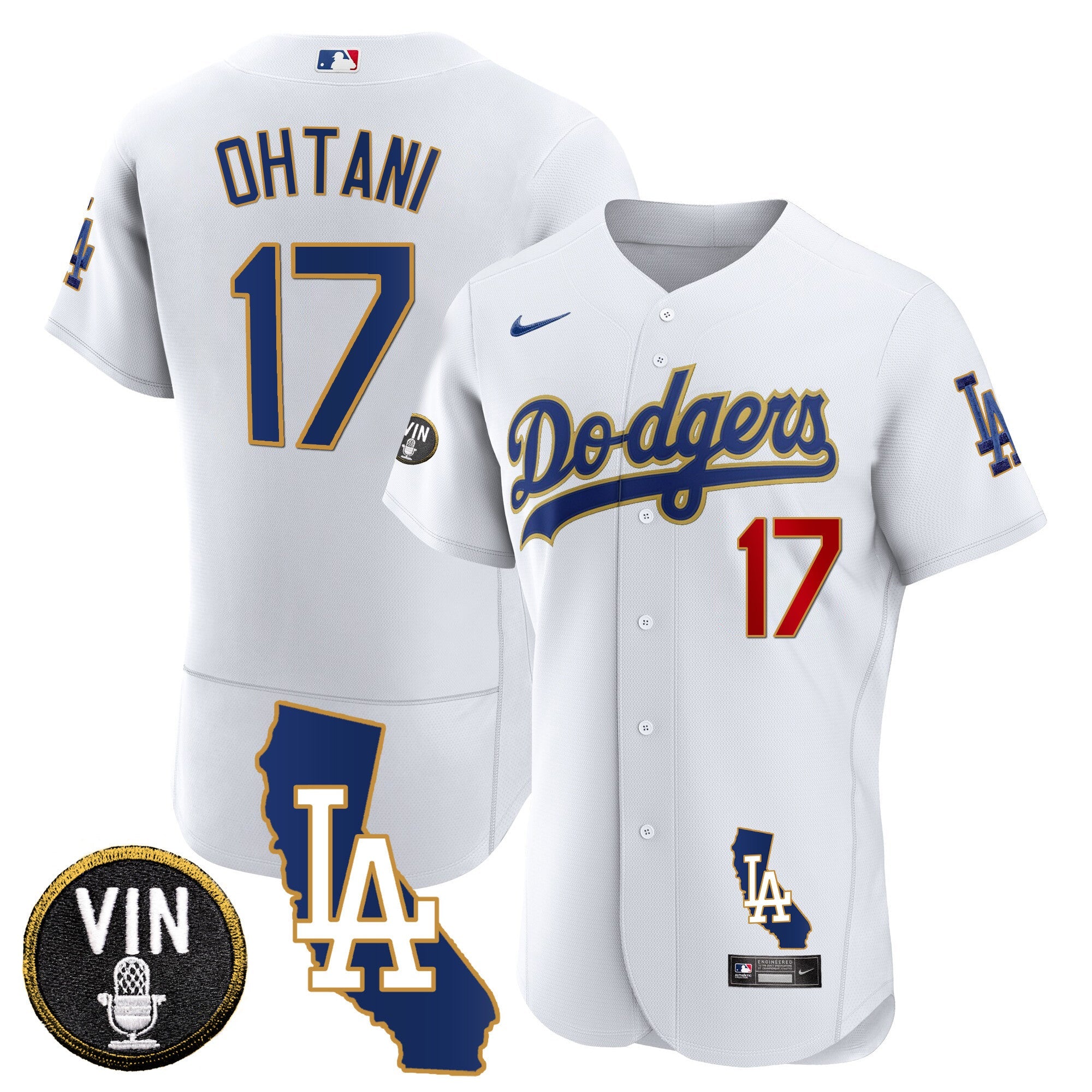 Men’s California Patch Gold Trim Flex Base Jersey