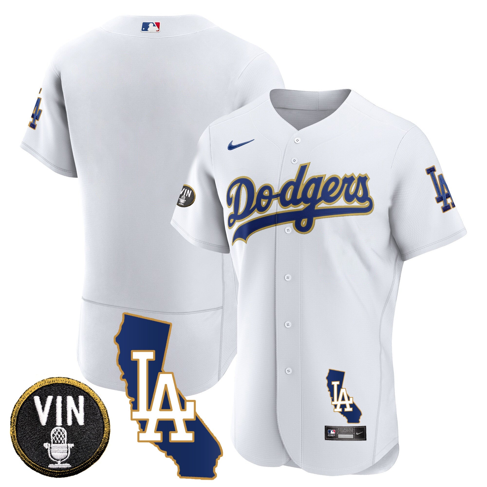 Men’s California Patch Gold Trim Flex Base Jersey