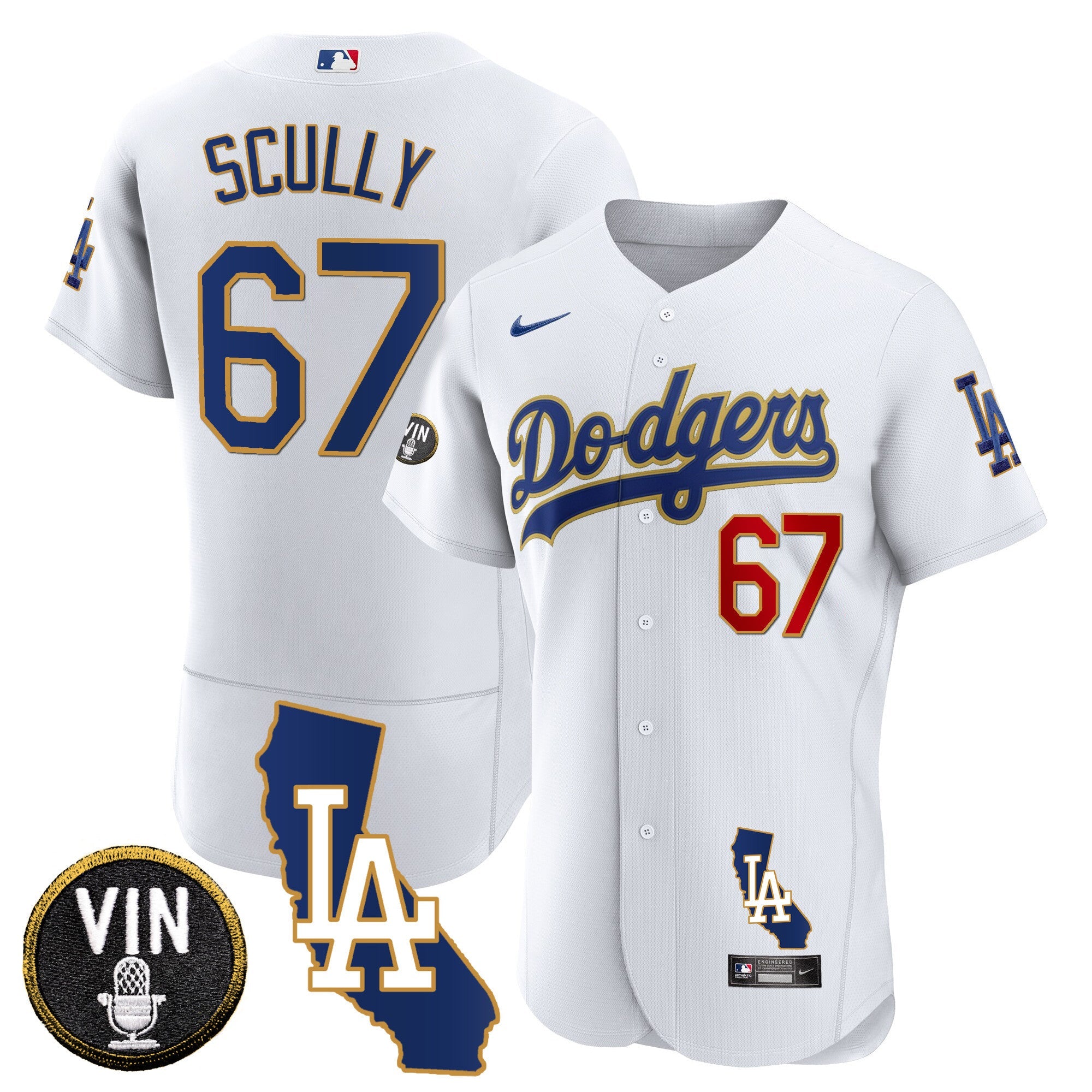 Men’s California Patch Gold Trim Flex Base Jersey
