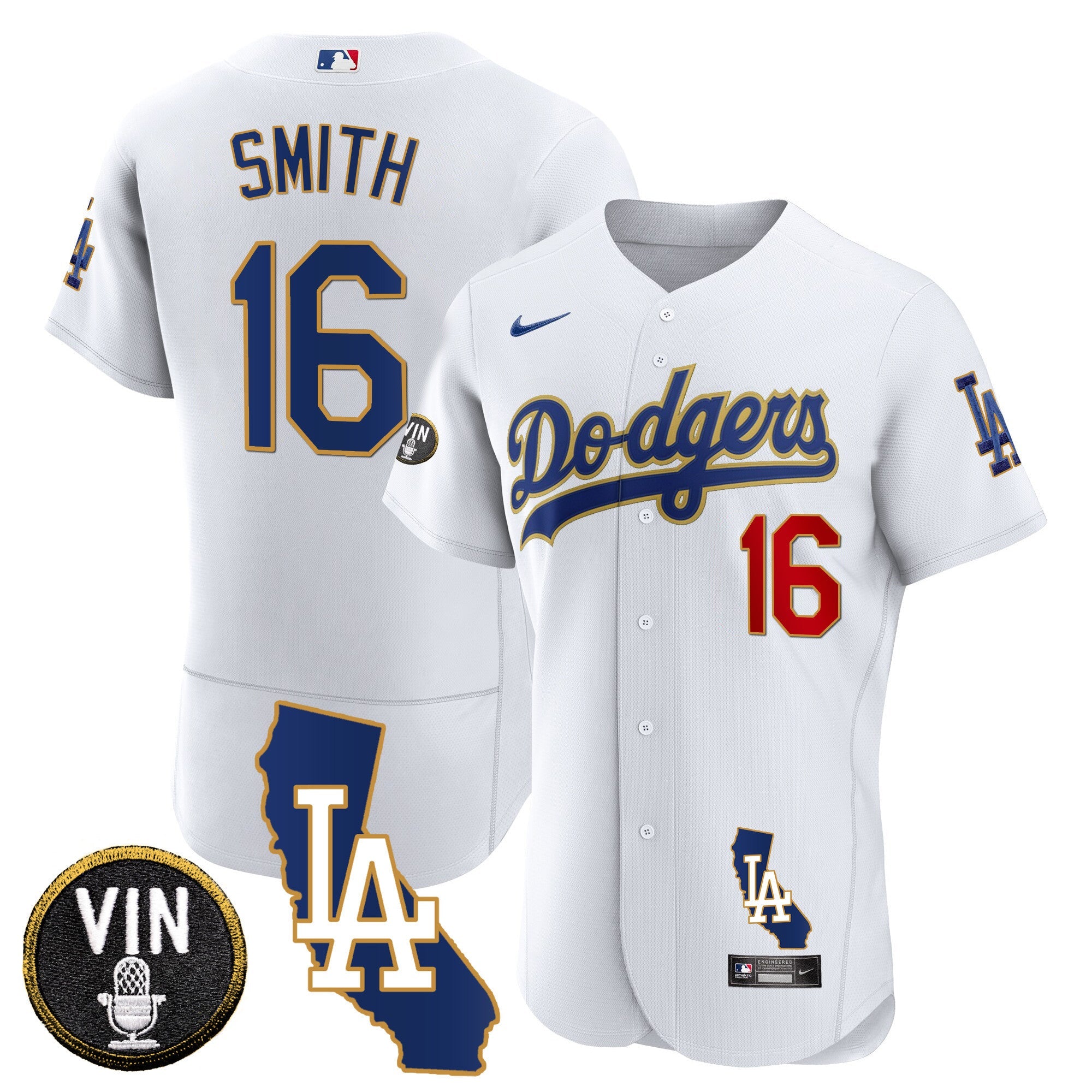 Men’s California Patch Gold Trim Flex Base Jersey