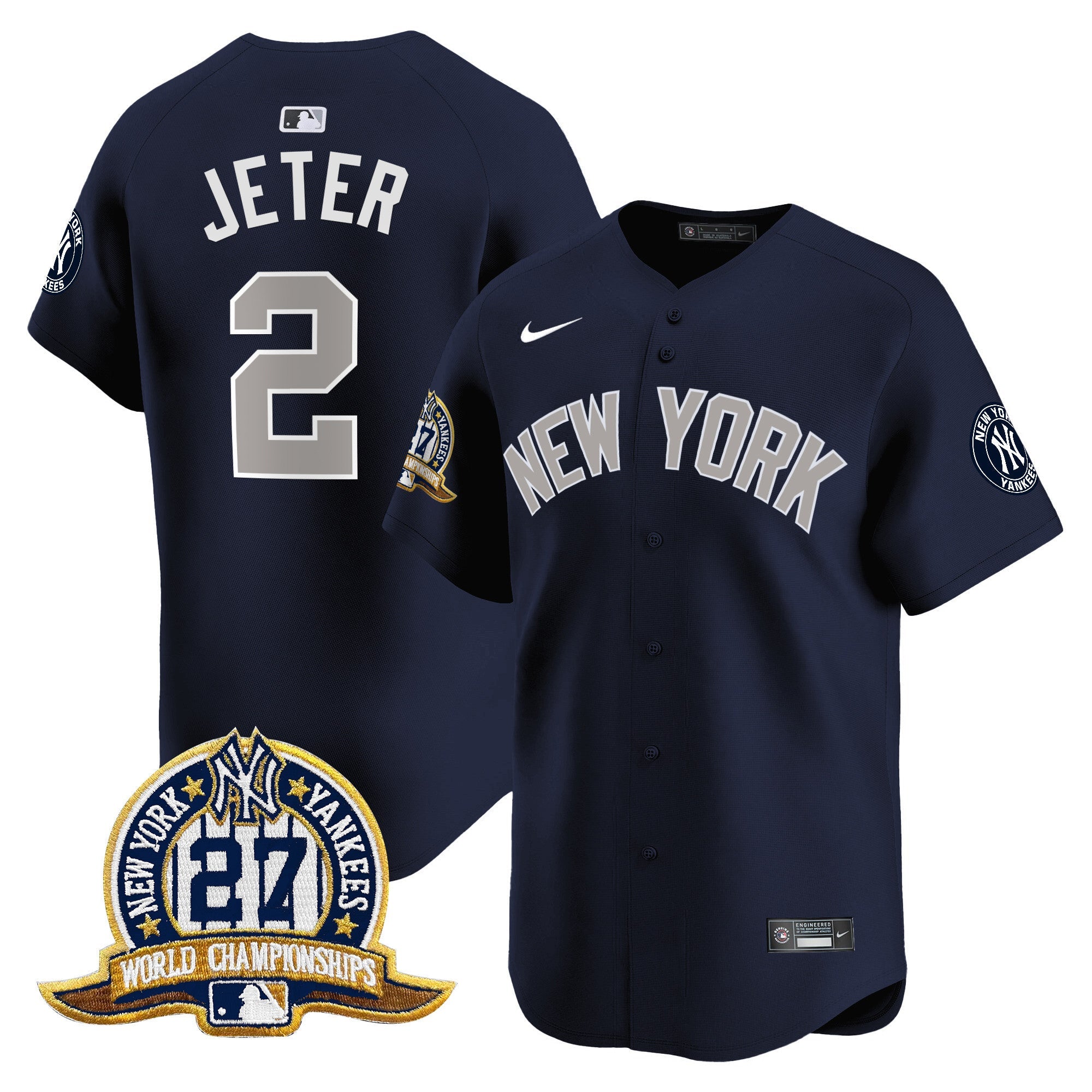 Men’s New York 27 Time Champions Patch Vapor Premier Limited Jersey