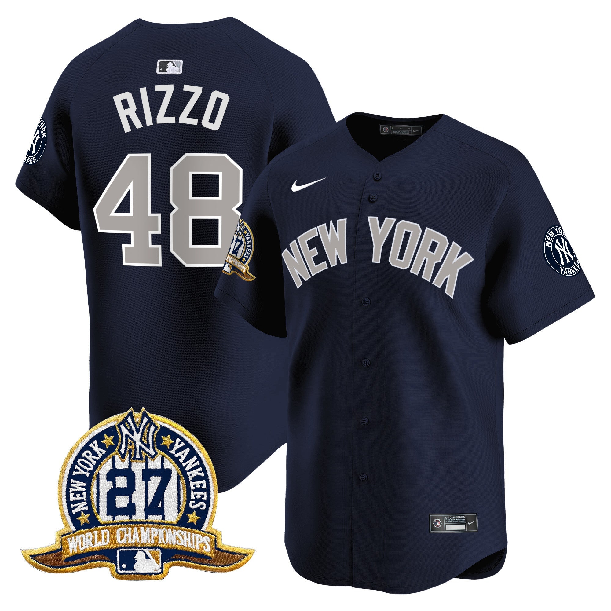 Men’s New York 27 Time Champions Patch Vapor Premier Limited Jersey