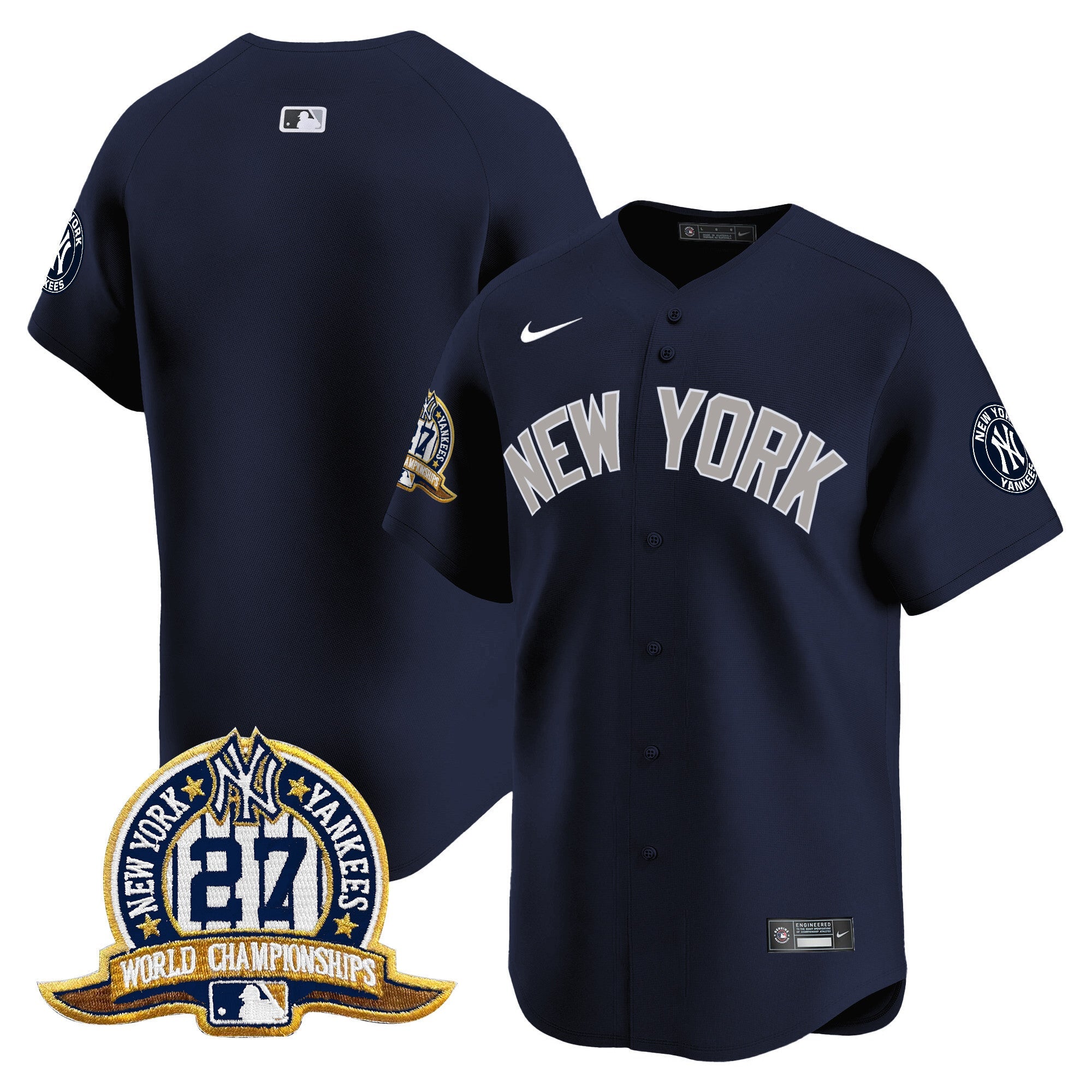 Men’s New York 27 Time Champions Patch Vapor Premier Limited Jersey