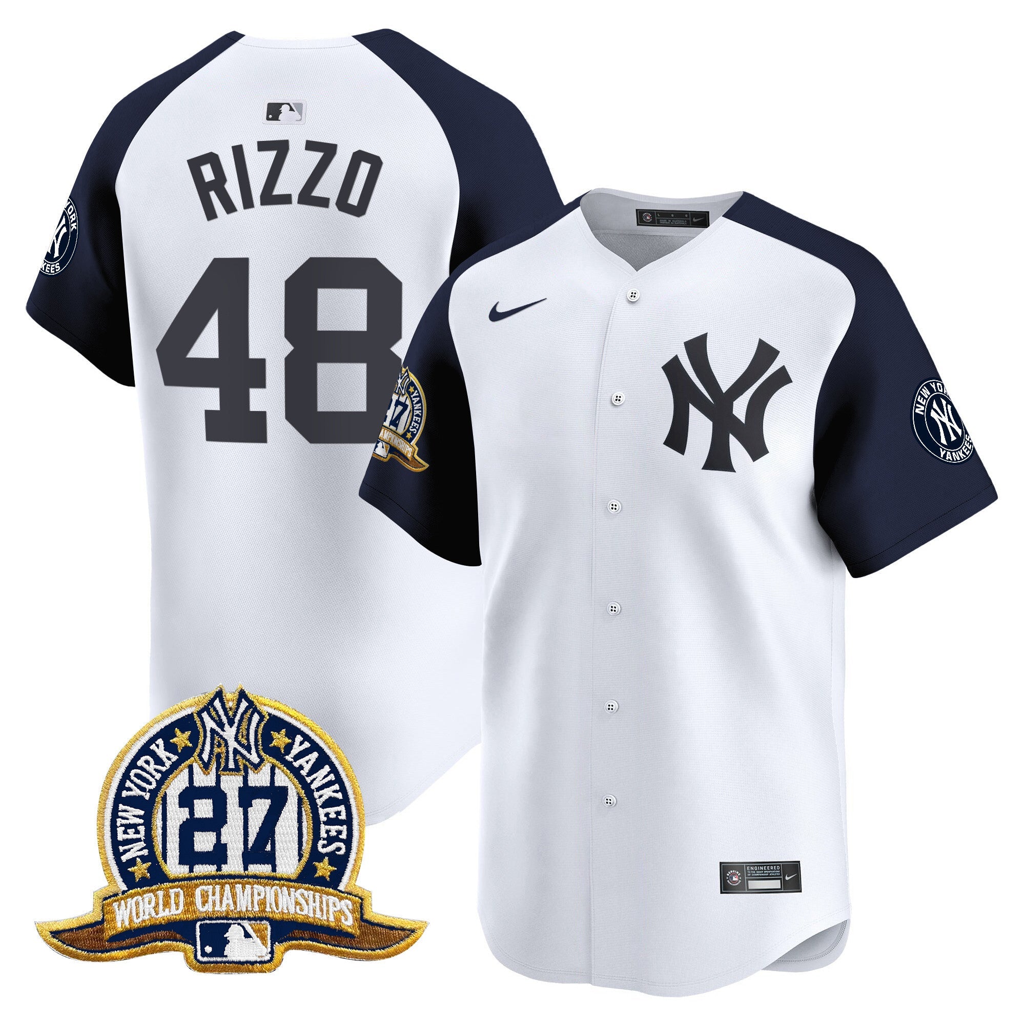 Men’s New York 27 Time Champions Patch Vapor Premier Limited Jersey