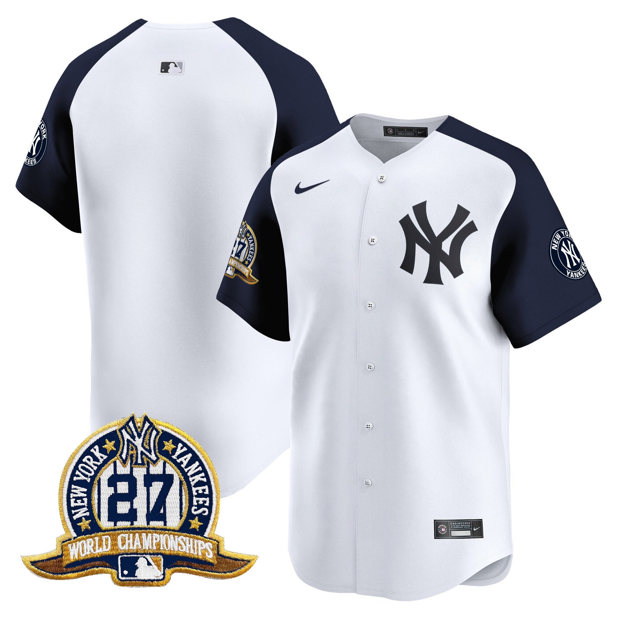 Men’s New York 27 Time Champions Patch Vapor Premier Limited Jersey