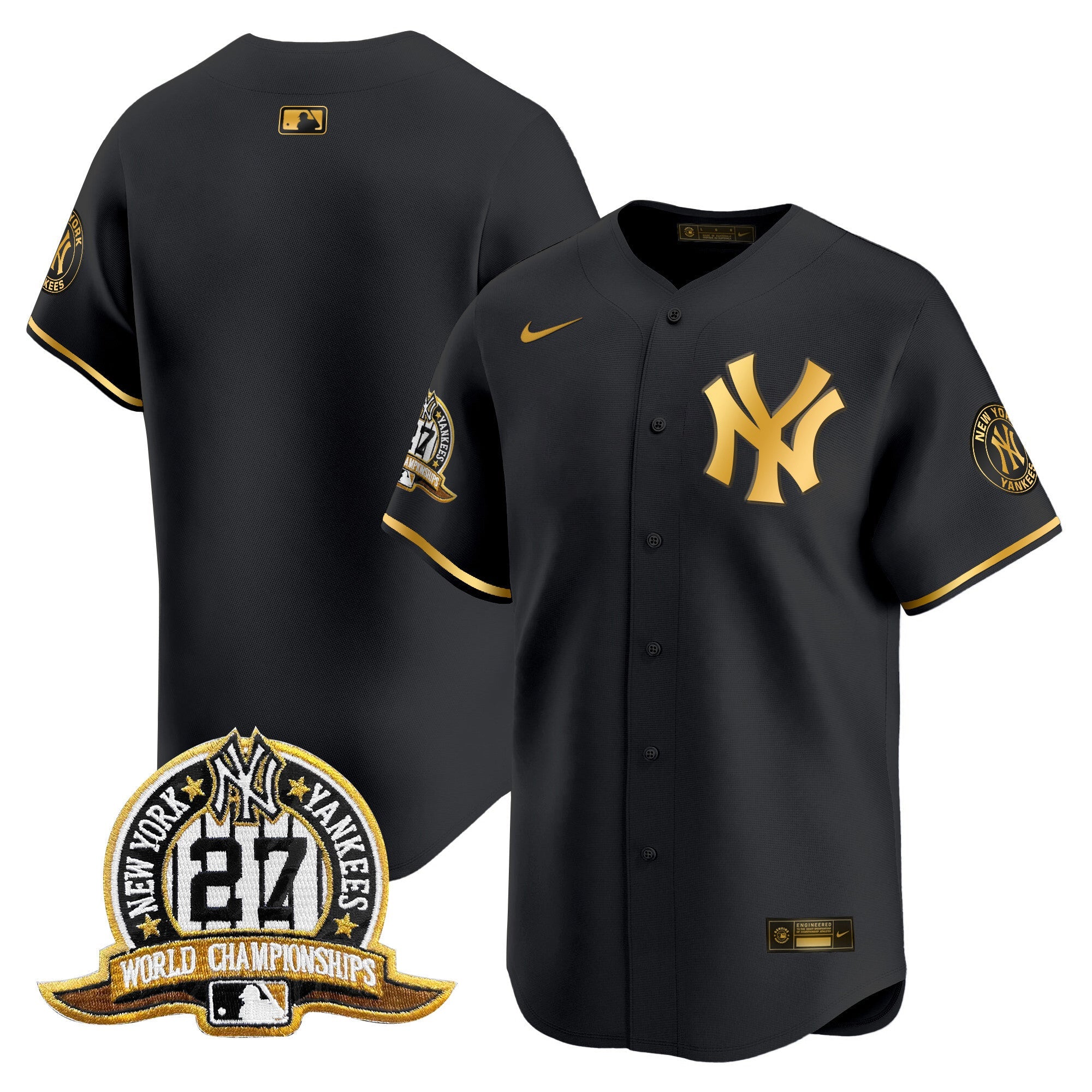 Men’s New York 27 Time Champions Patch Vapor Premier Limited Jersey