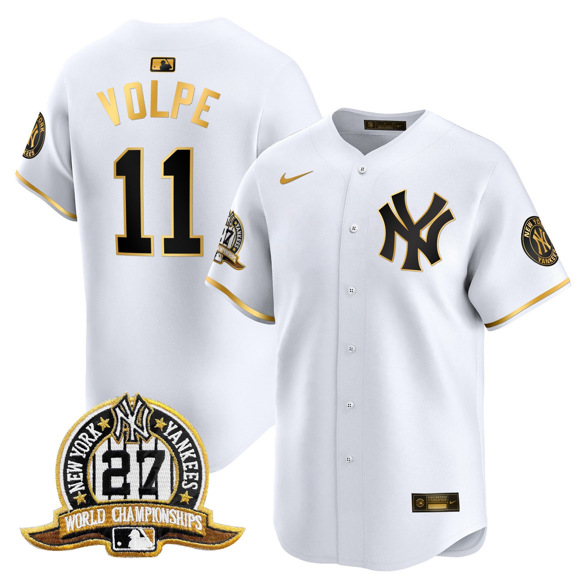 Men’s New York 27 Time Champions Patch Vapor Premier Limited Jersey