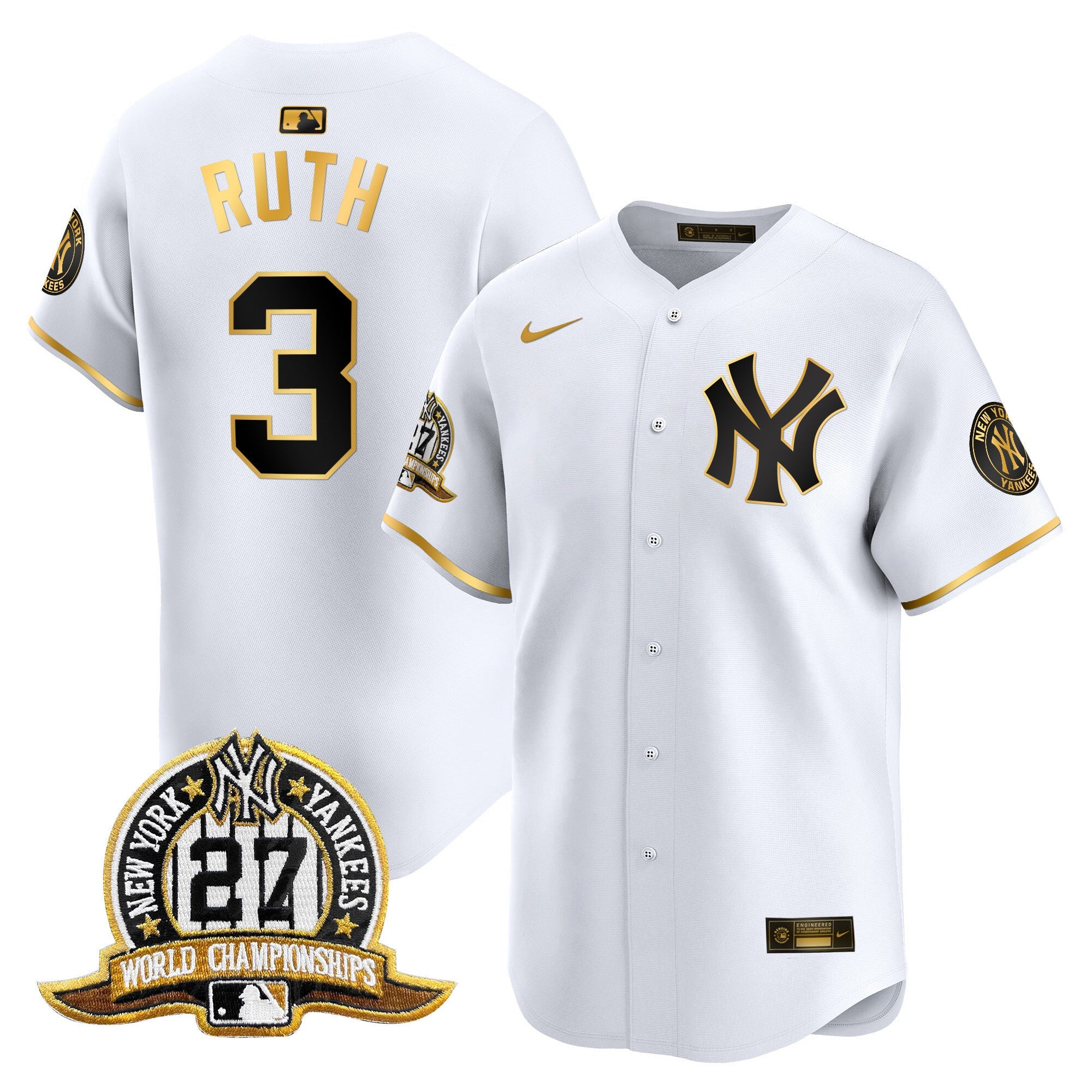 Men’s New York 27 Time Champions Patch Vapor Premier Limited Jersey