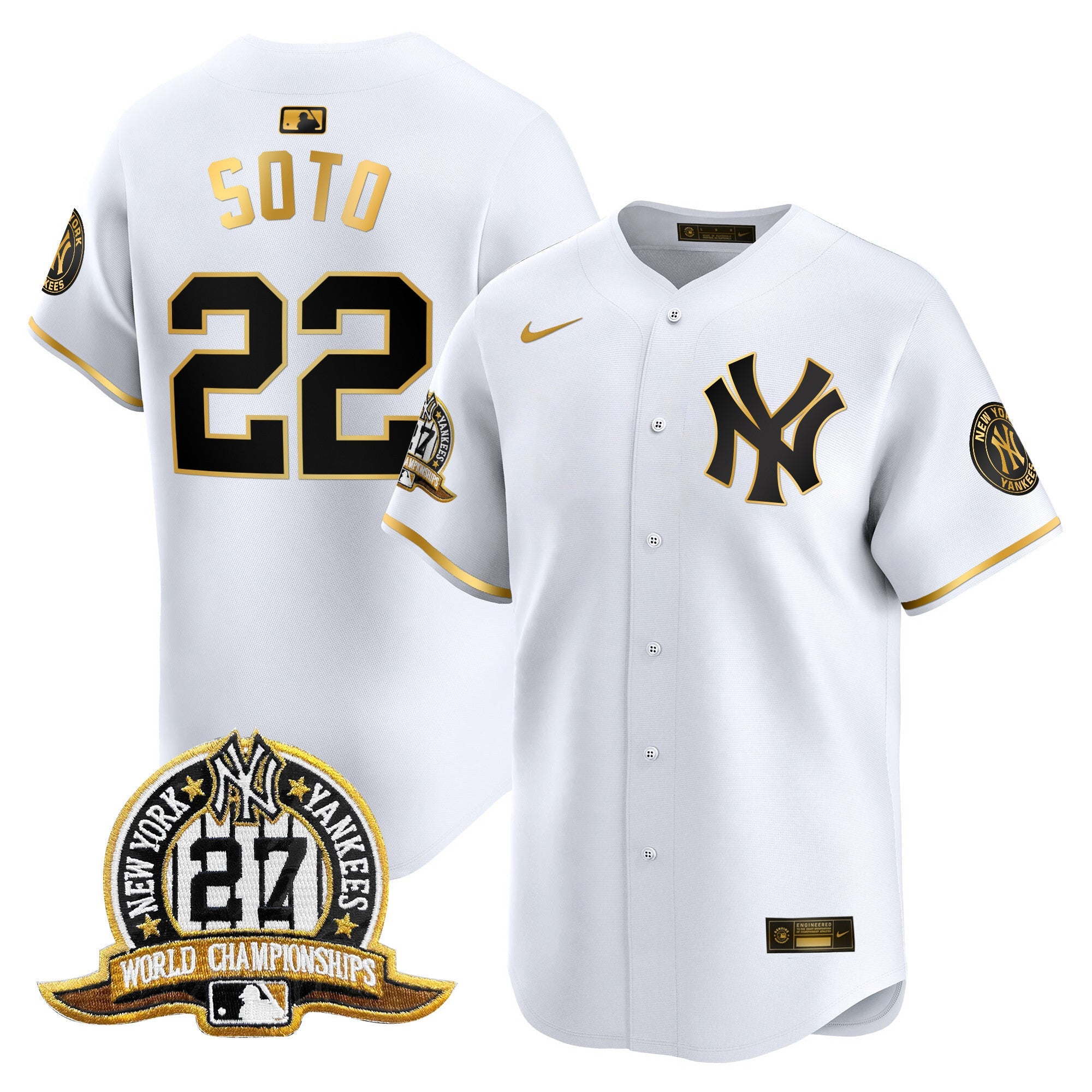Men’s New York 27 Time Champions Patch Vapor Premier Limited Jersey
