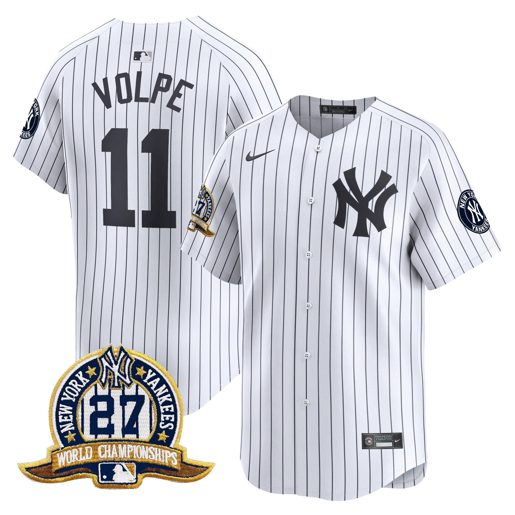 Men’s New York 27 Time Champions Patch Vapor Premier Limited Jersey