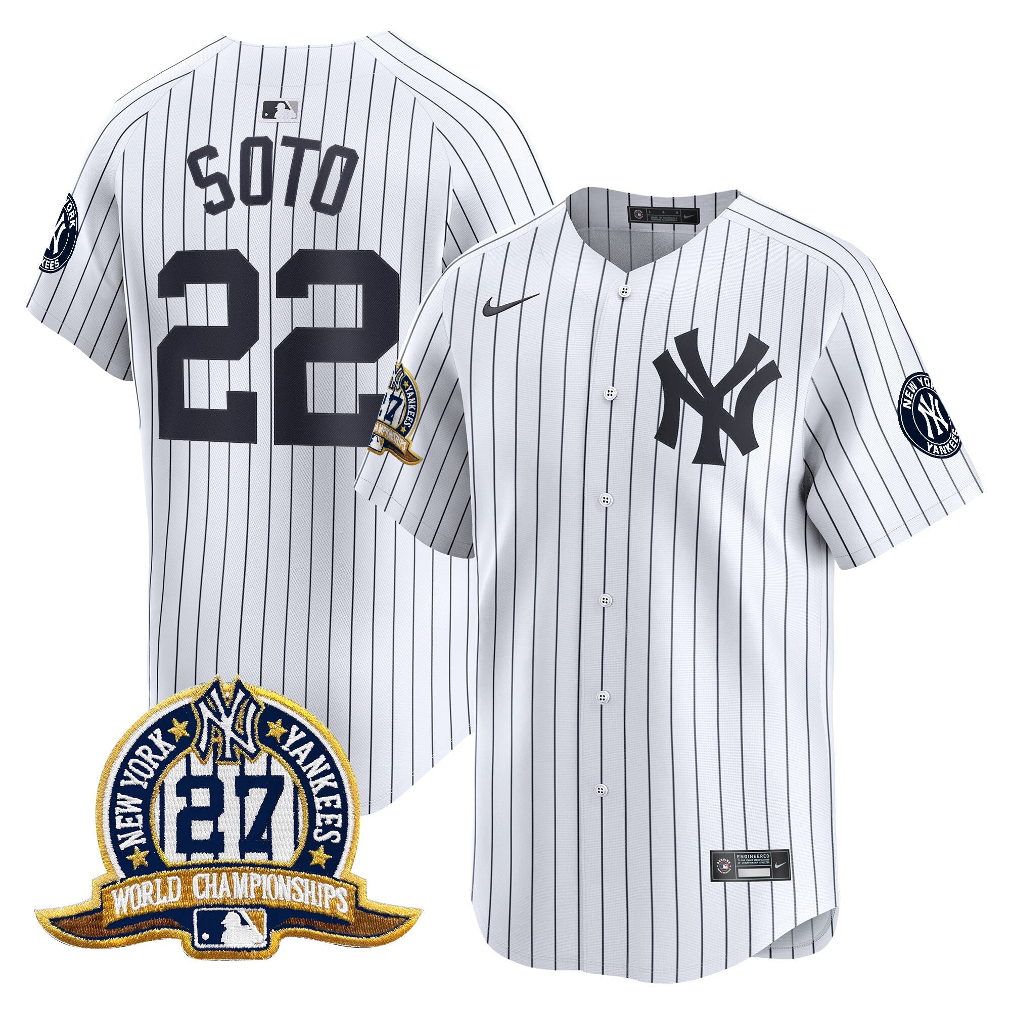 Men’s New York 27 Time Champions Patch Vapor Premier Limited Jersey