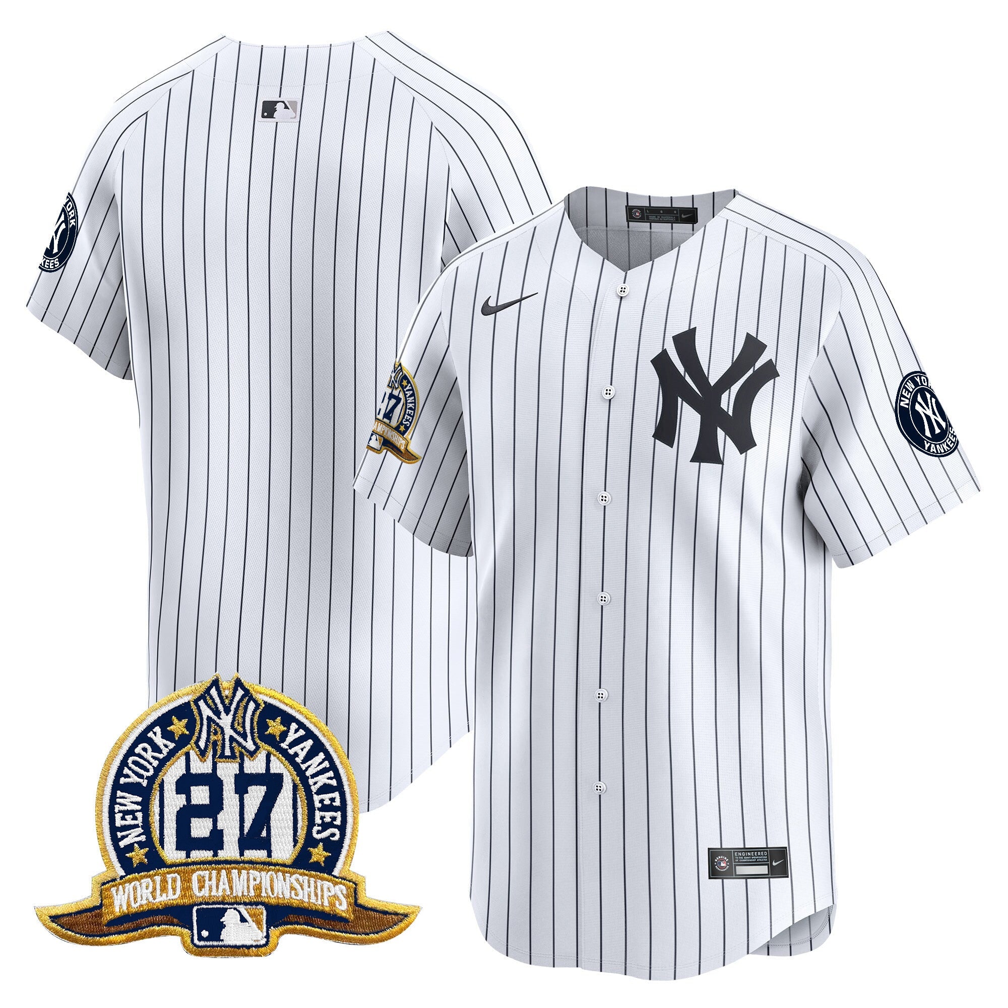 Men’s New York 27 Time Champions Patch Vapor Premier Limited Jersey