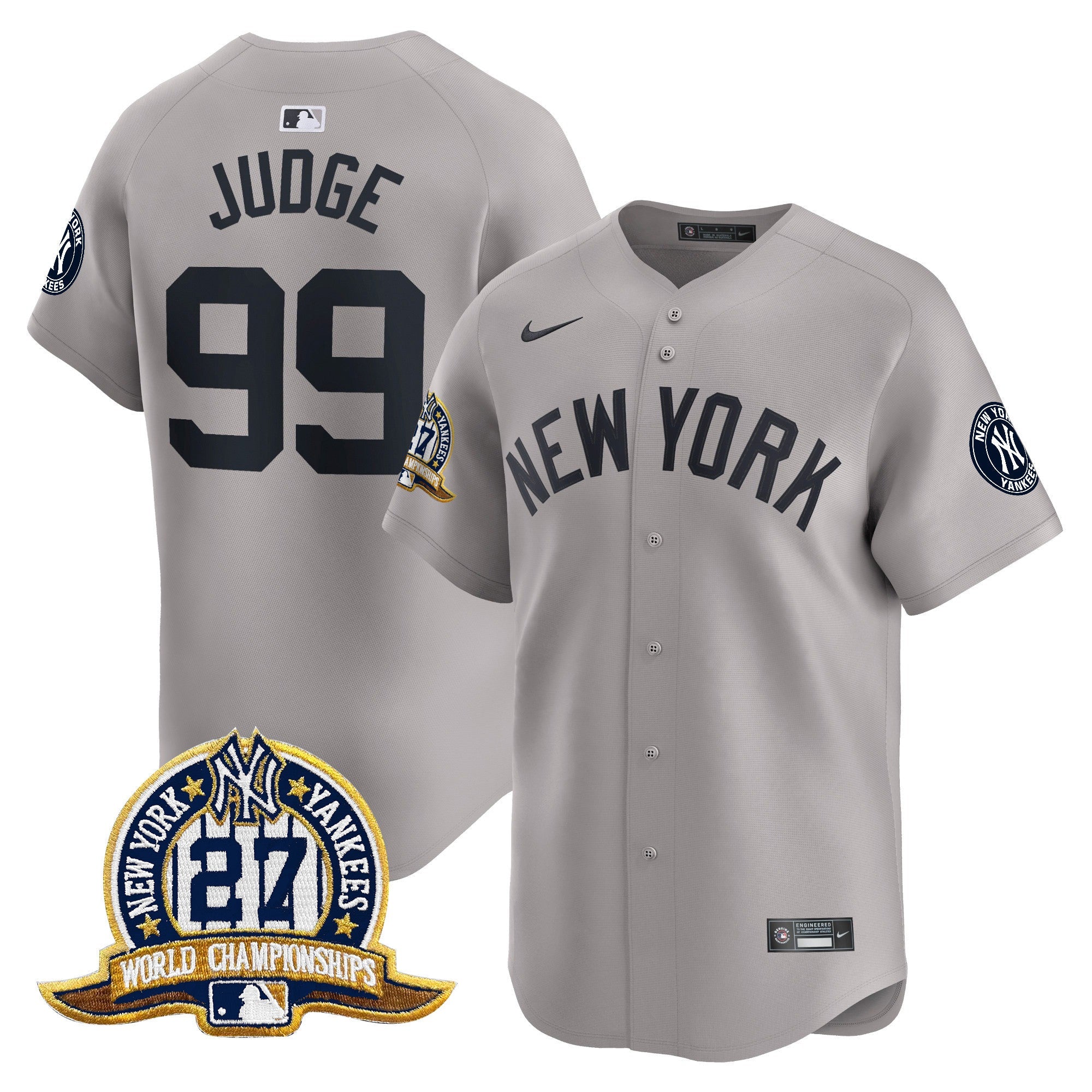 Men’s New York 27 Time Champions Patch Vapor Premier Limited Jersey