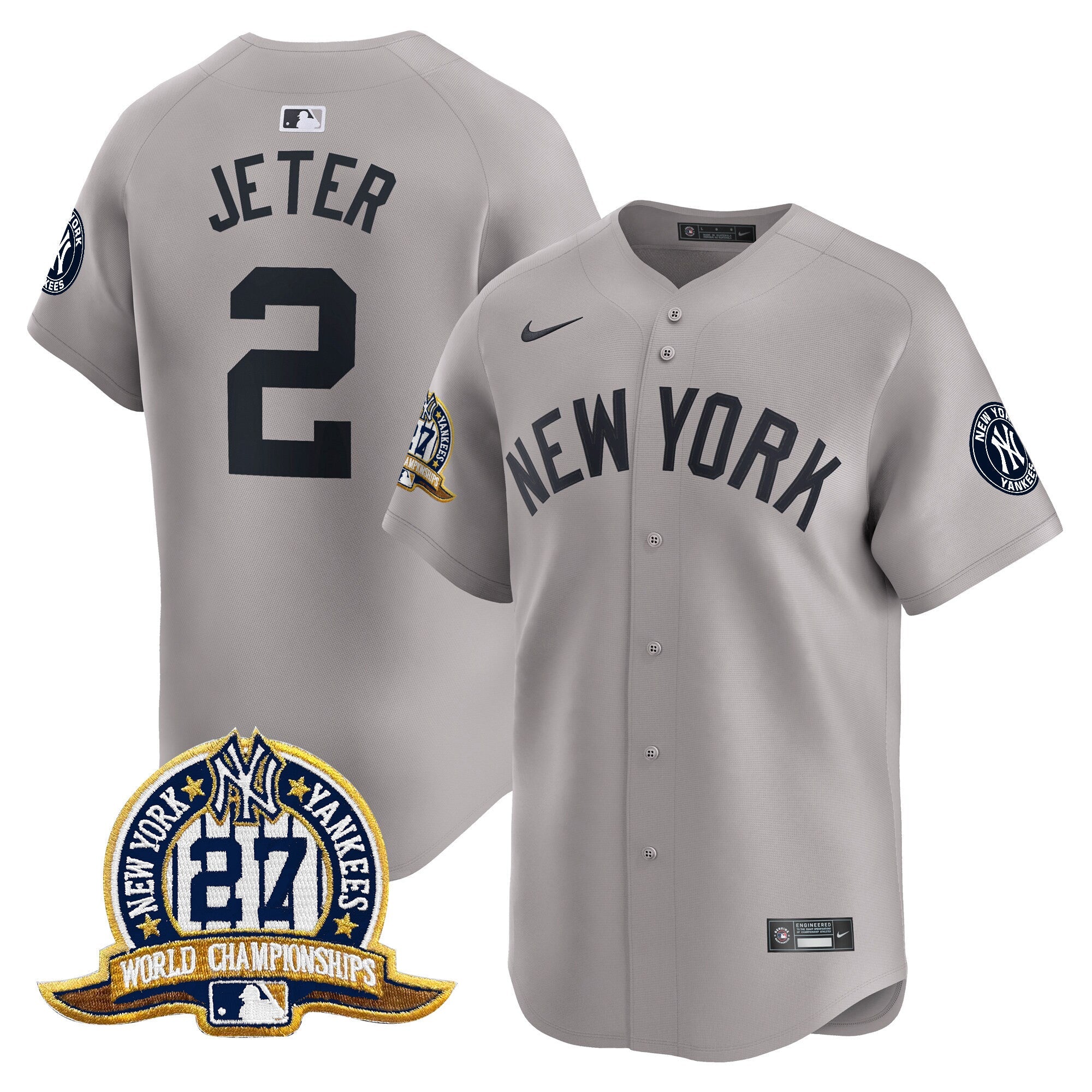 Men’s New York 27 Time Champions Patch Vapor Premier Limited Jersey