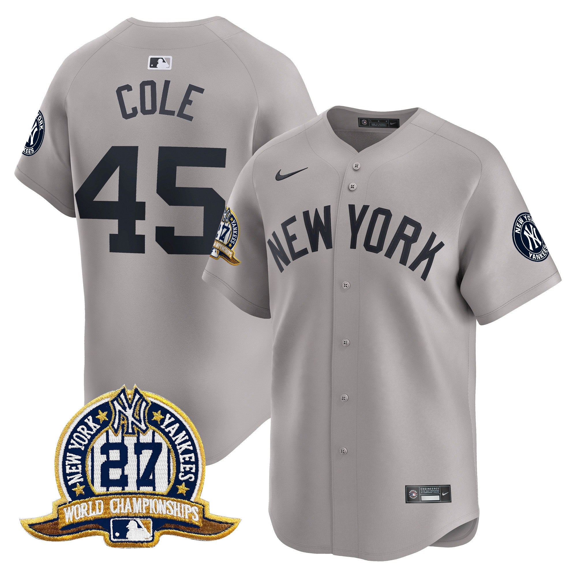 Men’s New York 27 Time Champions Patch Vapor Premier Limited Jersey