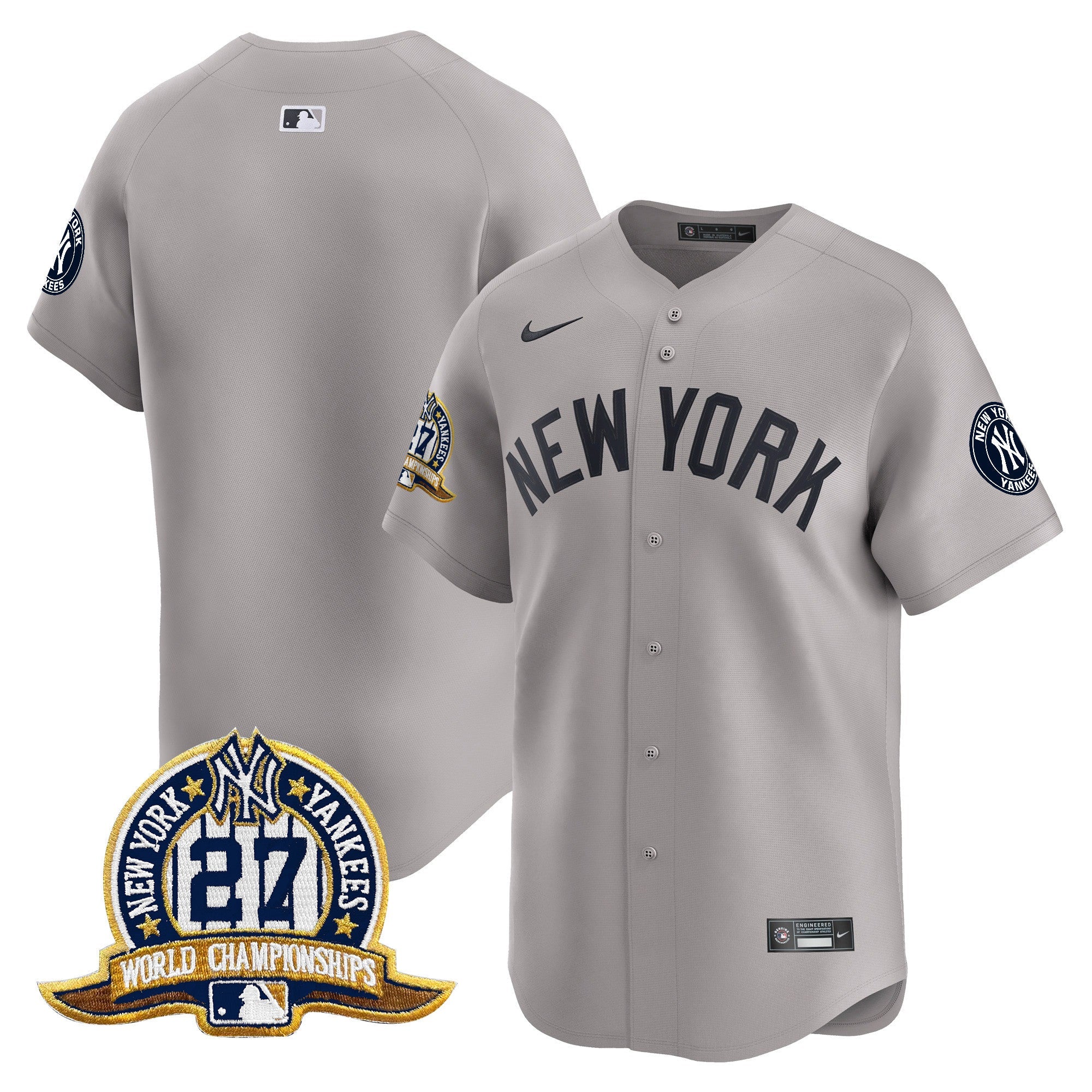 Men’s New York 27 Time Champions Patch Vapor Premier Limited Jersey