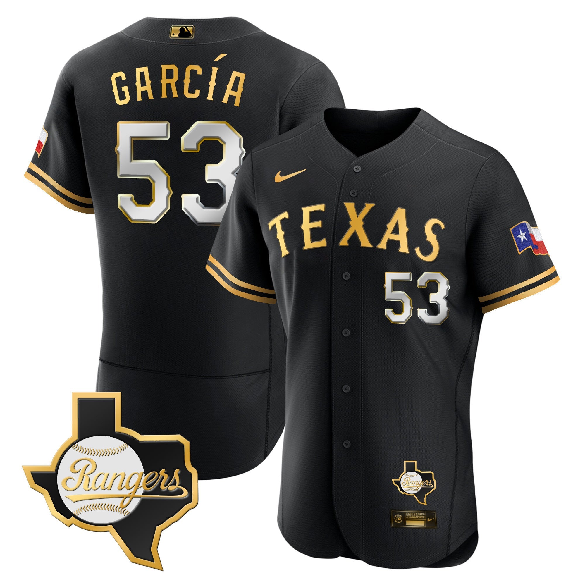 Men’s Texas 2023 Flex Base Jersey – Texas Patch