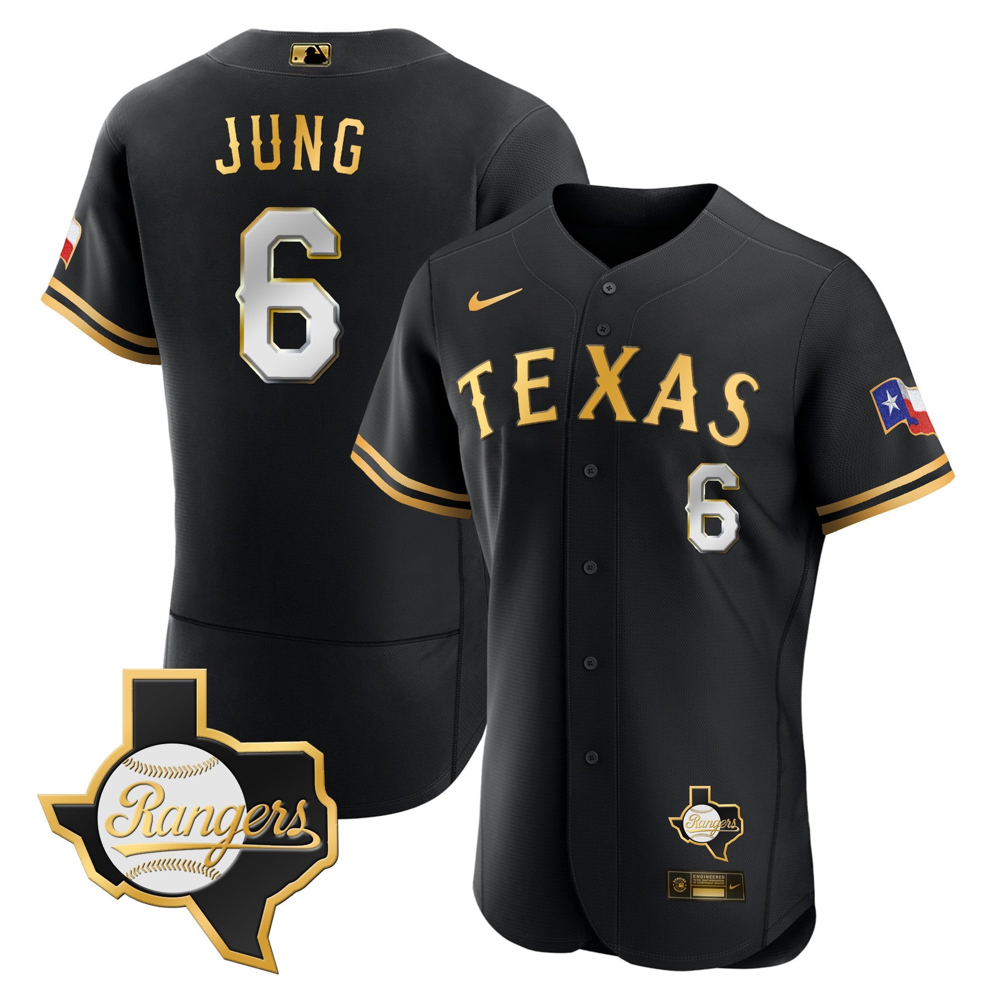 Men’s Texas 2023 Flex Base Jersey – Texas Patch